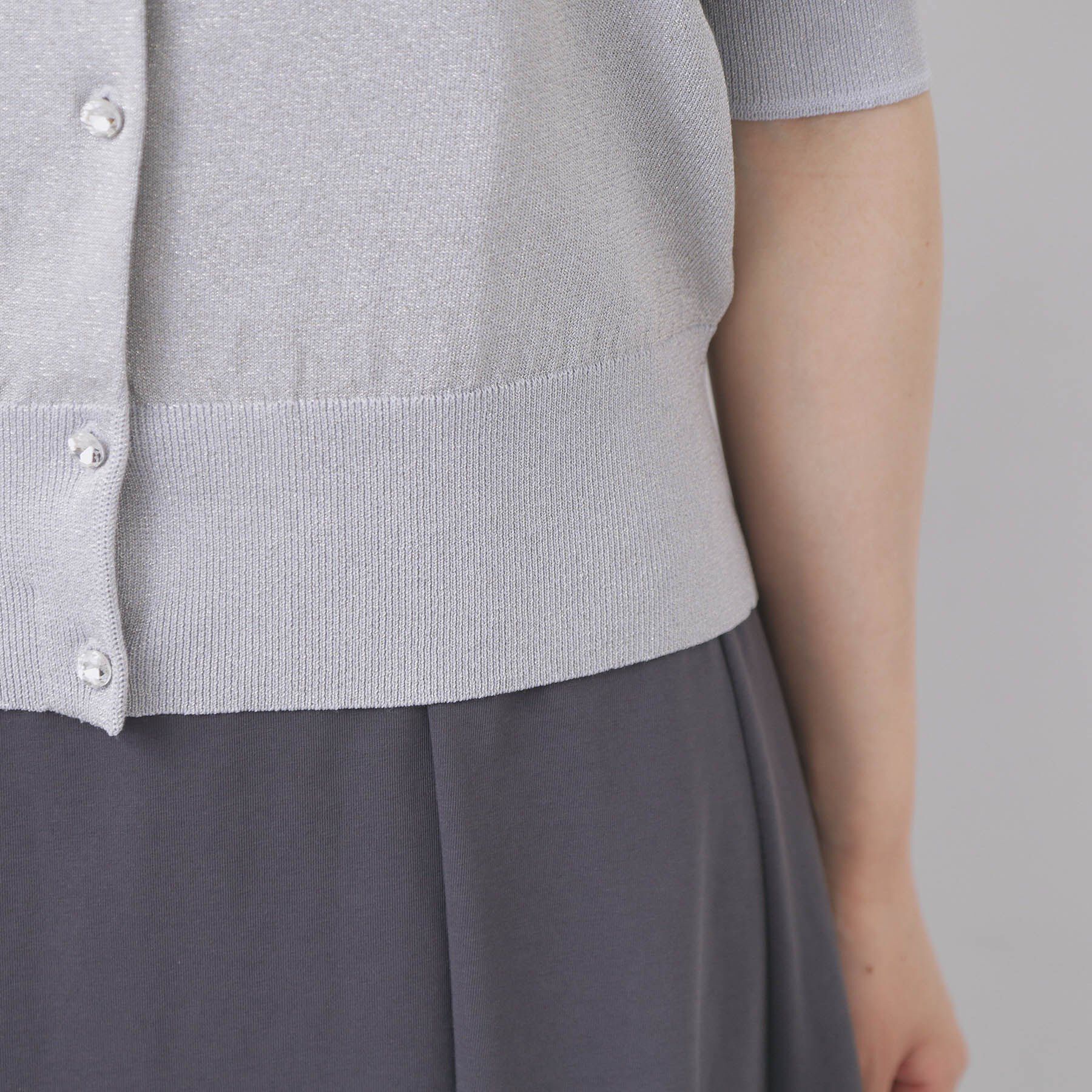 index「クルーネック半袖カーディガン【洗濯機洗い可/抗ピル/UVケア】」|カーディガン|