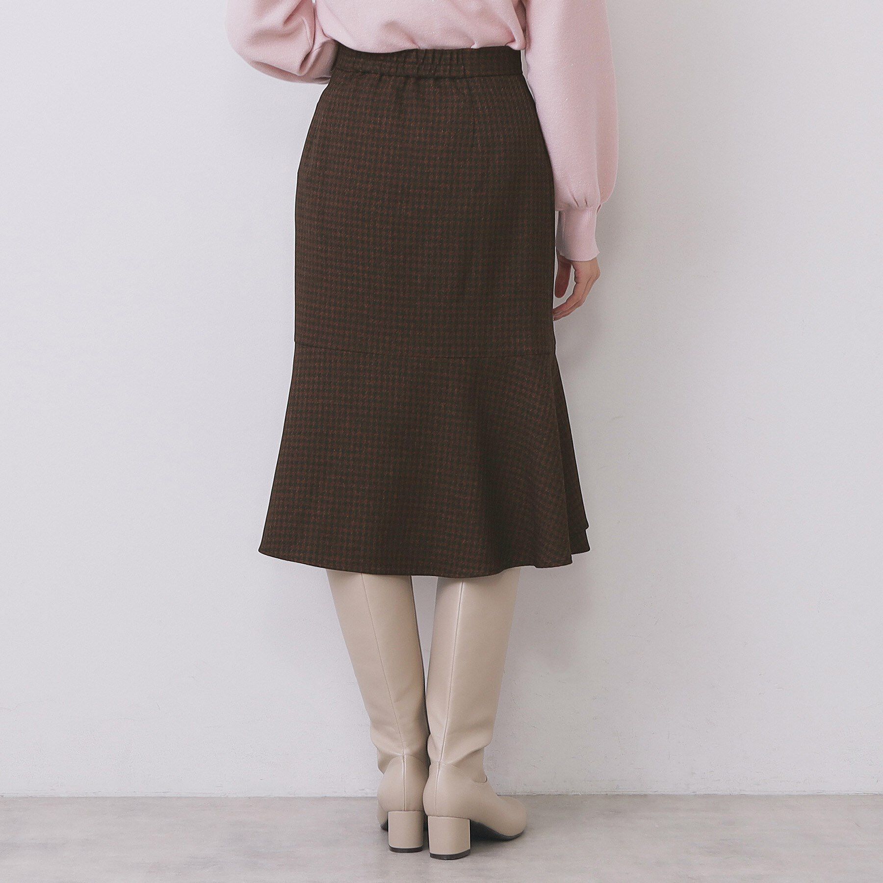 index「カルゼツイードアシメフレアスカート【洗濯機OK/防シワ/イージーアイロン/抗ピル】」|スカート|