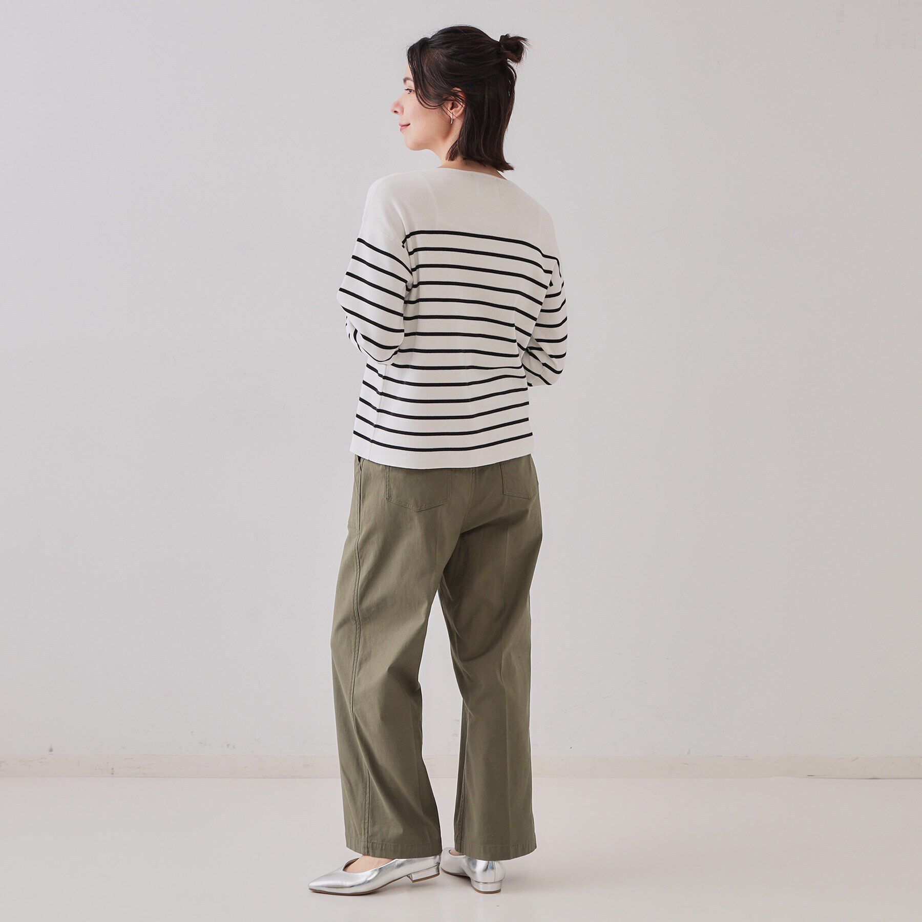 OPAQUE.CLIP「キーネックニット/オーガニックコツトン混【UV/洗濯機洗い可】」|ニット・セーター|