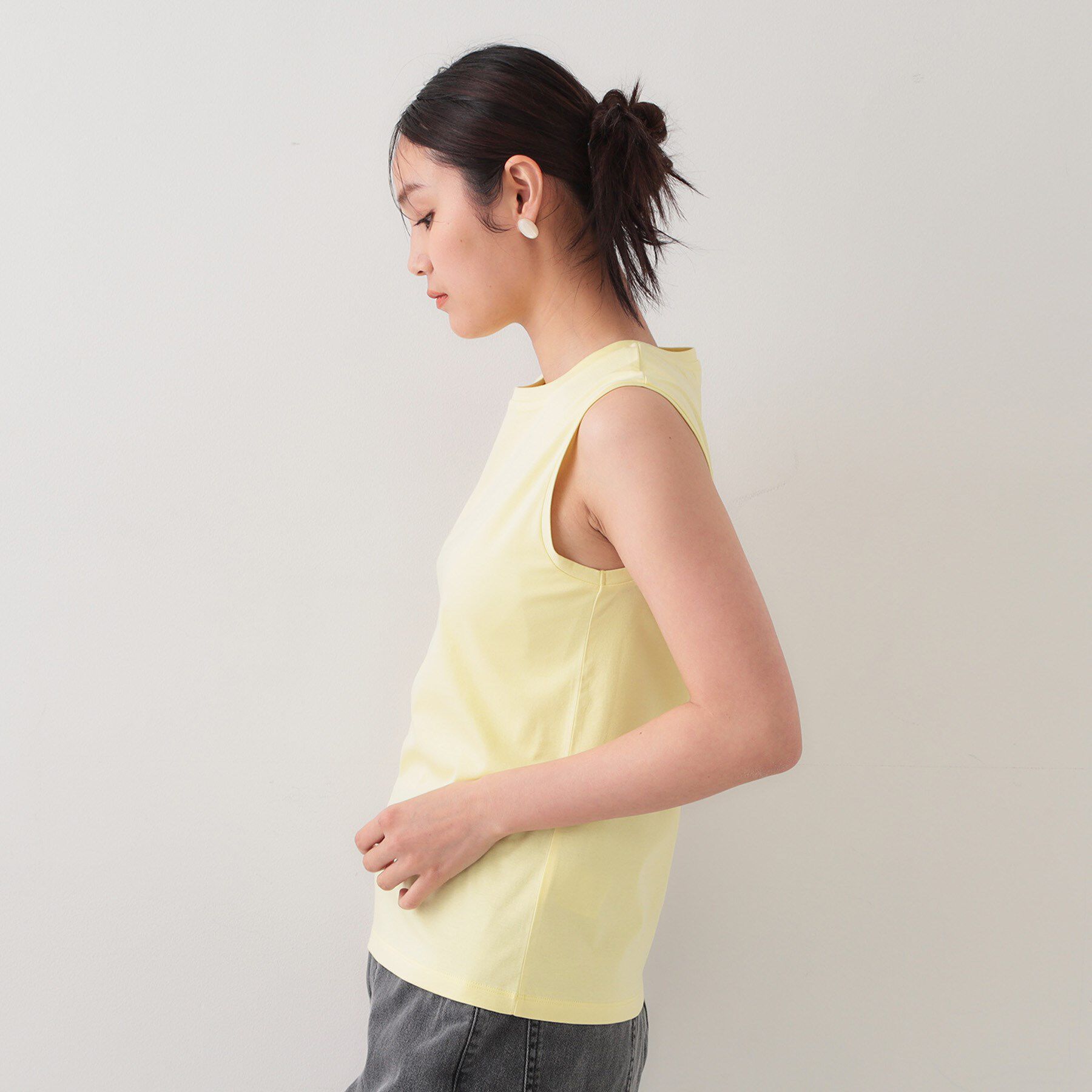 OPAQUE.CLIP「《5色展開》ベーシックノースリーブトップス【接触冷感/洗濯機洗い可】」|キャミソール|