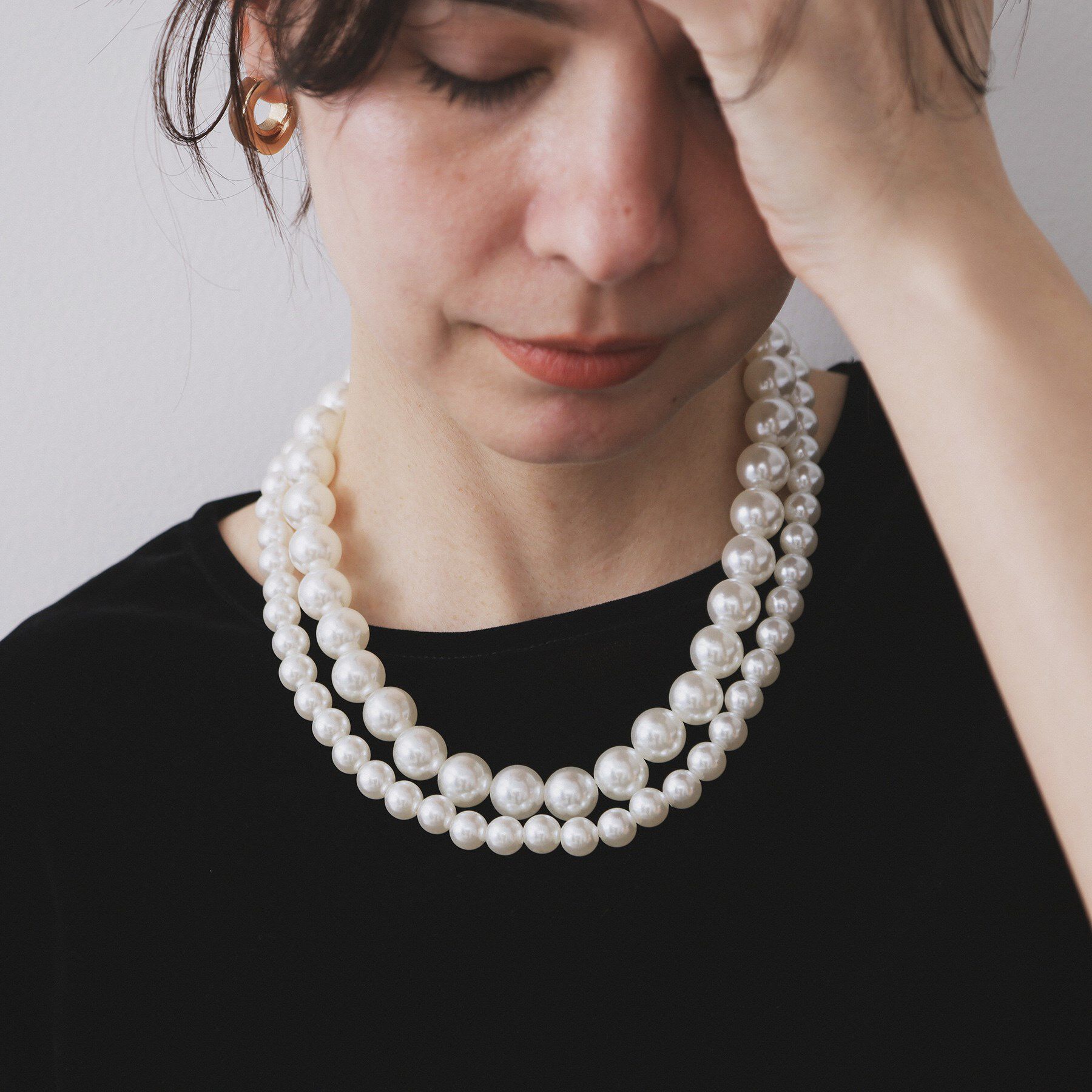 OPAQUE.CLIP「【マルチWAY】ネックレスにもなるパール調チェーンベルト」|ベルト|