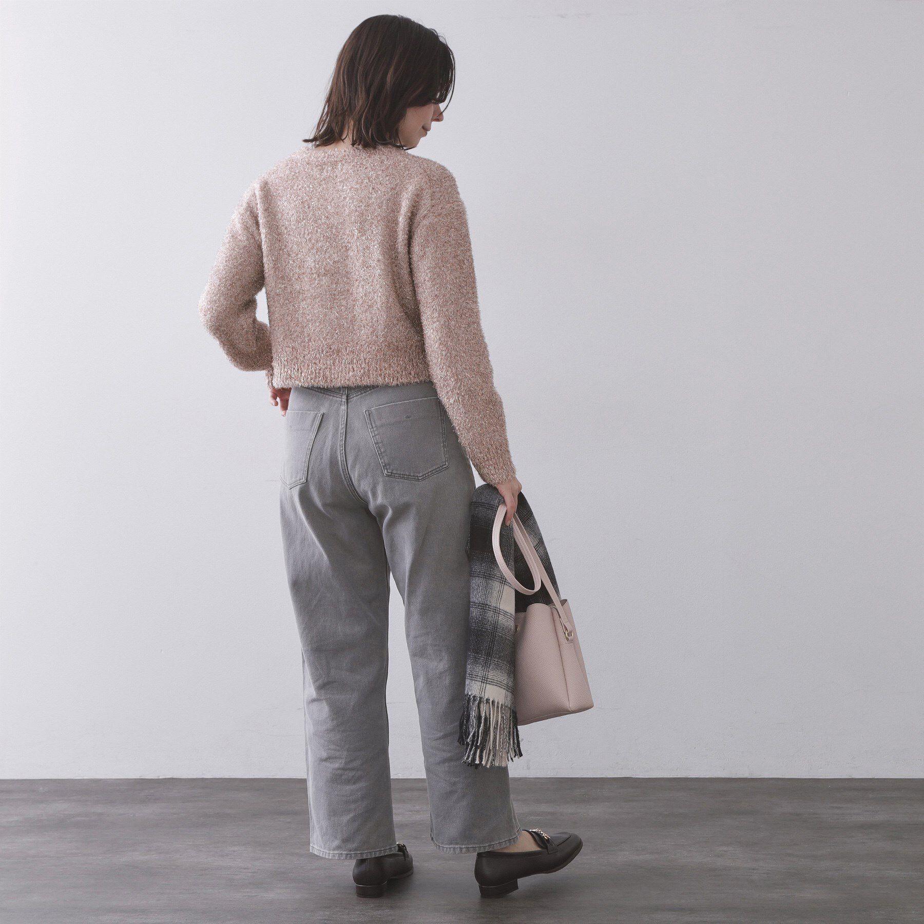 OPAQUE.CLIP「きらきらフェザーニット【洗濯機OK】」|ニット・セーター|