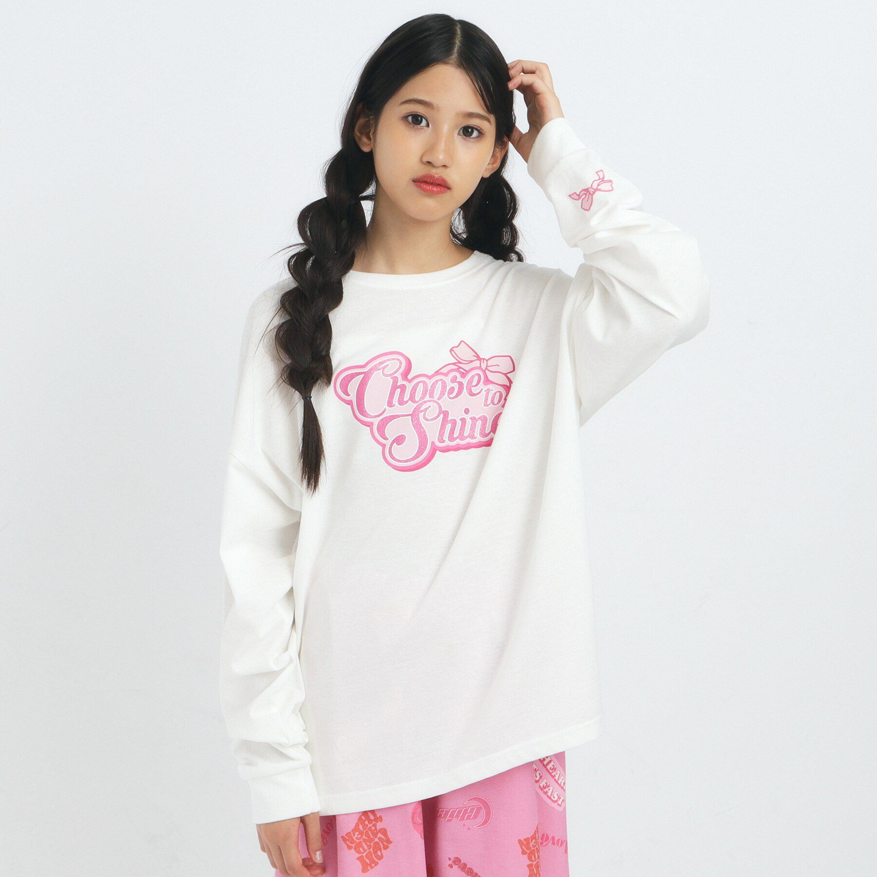 PINK-latte「【るーつくコラボ】BIGシルエットTシャツ」|Tシャツ・カットソー|