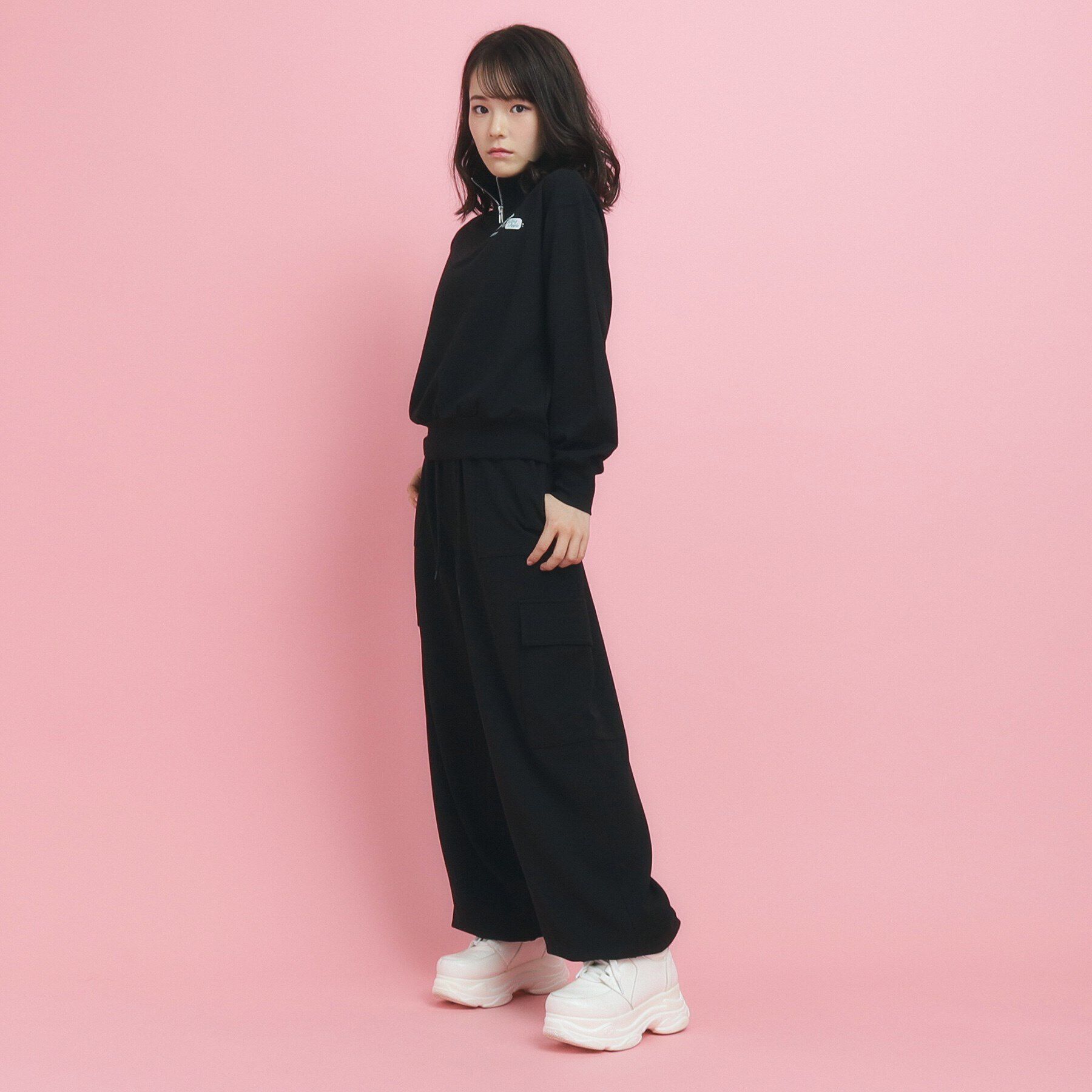 PINK-latte「【きれい見えシルエット】とろみカーゴパンツ」|その他|