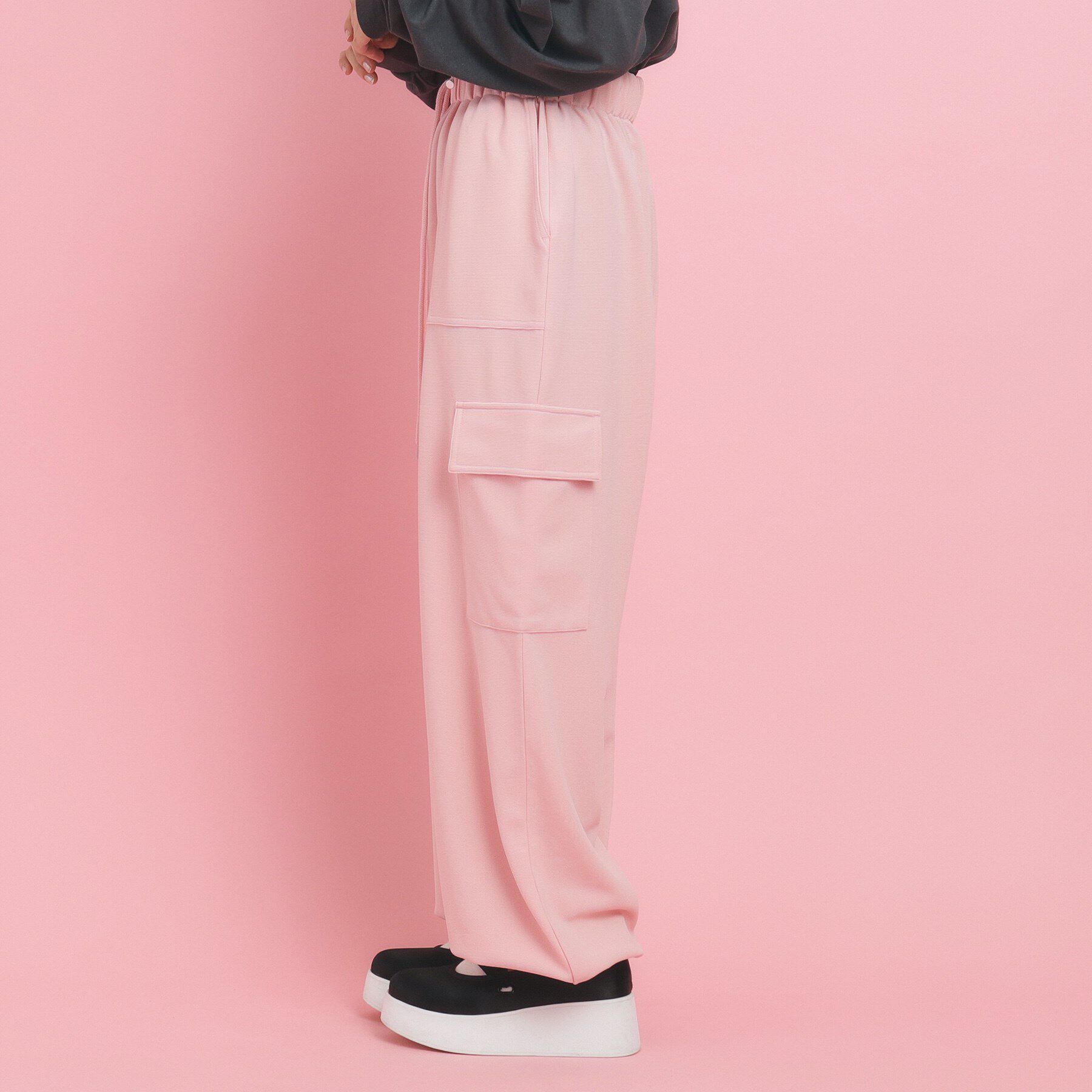 PINK-latte「【きれい見えシルエット】とろみカーゴパンツ」|その他|