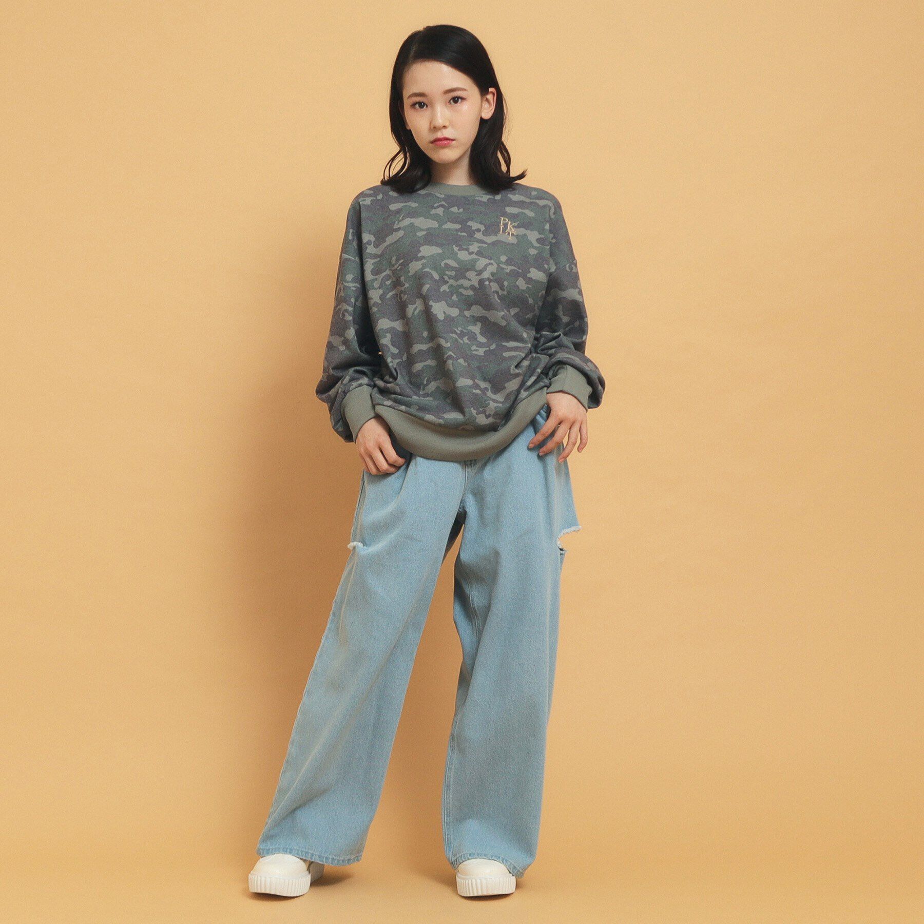 PINK-latte「秋冬マストアイテム クマ裏毛スウェット」|Tシャツ・カットソー|