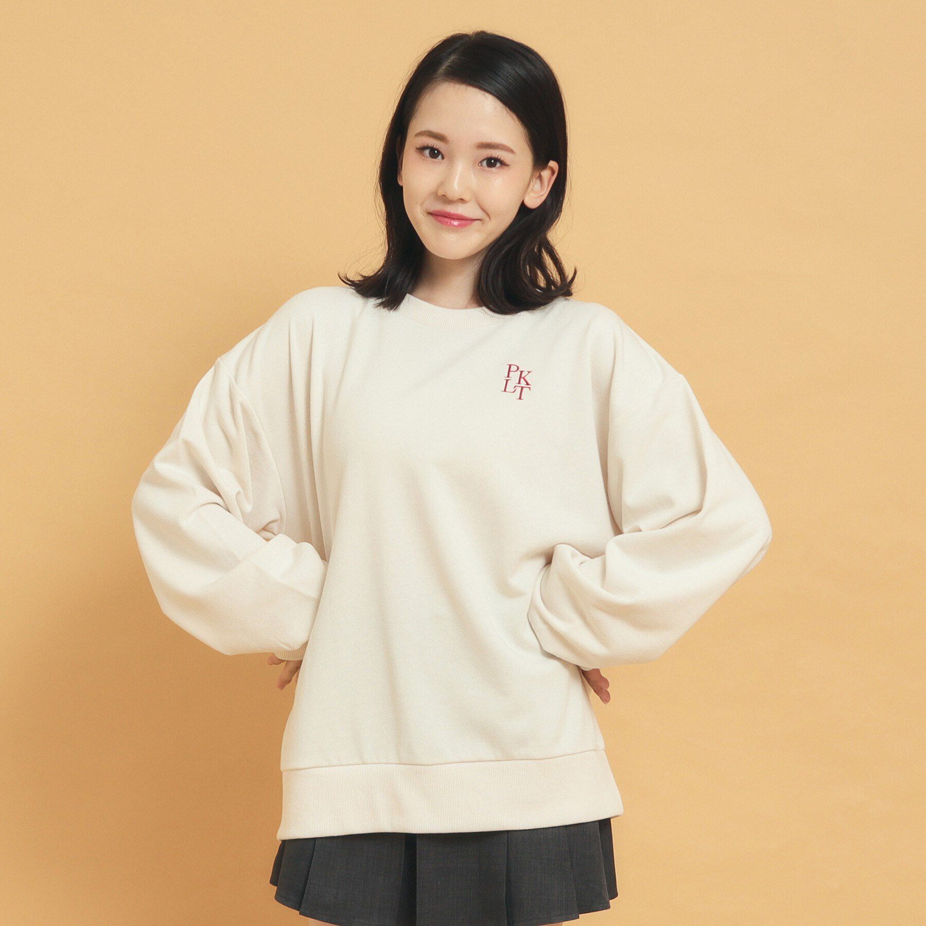 PINK-latte「秋冬マストアイテム クマ裏毛スウェット」|Tシャツ・カットソー|