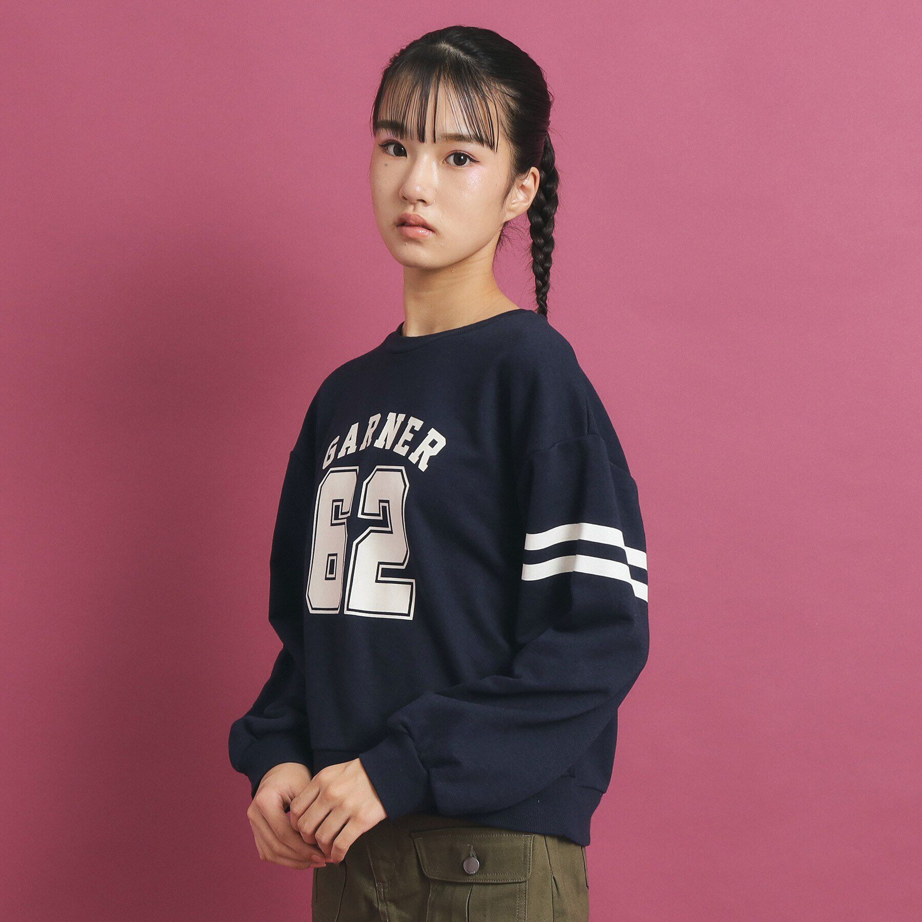 PINK-latte「ナンバリングデザインプルオーバー」|Tシャツ・カットソー|