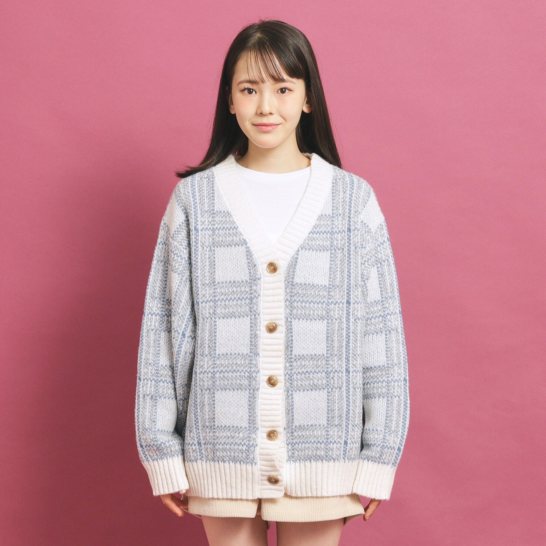 PINK-latte「モヘヤタッチニットカーディガン」|カーディガン|