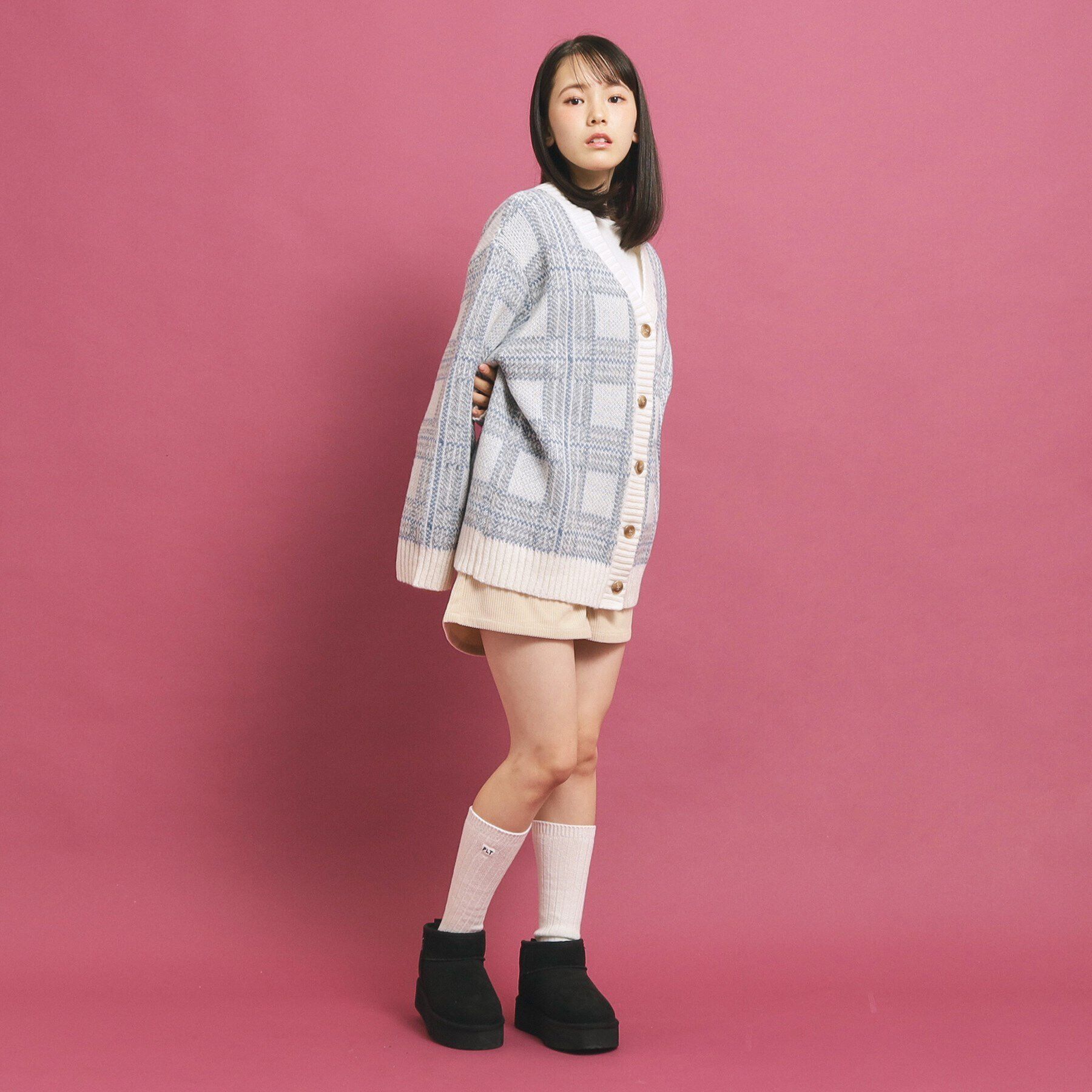 PINK-latte「モヘヤタッチニットカーディガン」|カーディガン|