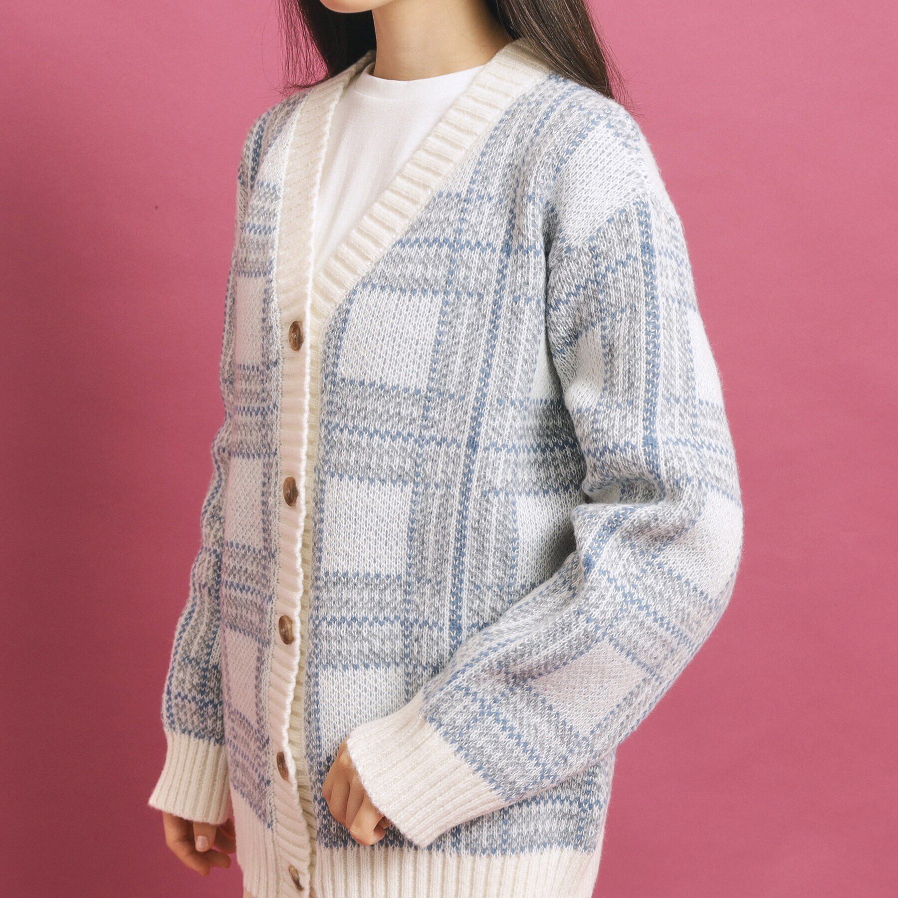 PINK-latte「モヘヤタッチニットカーディガン」|カーディガン|