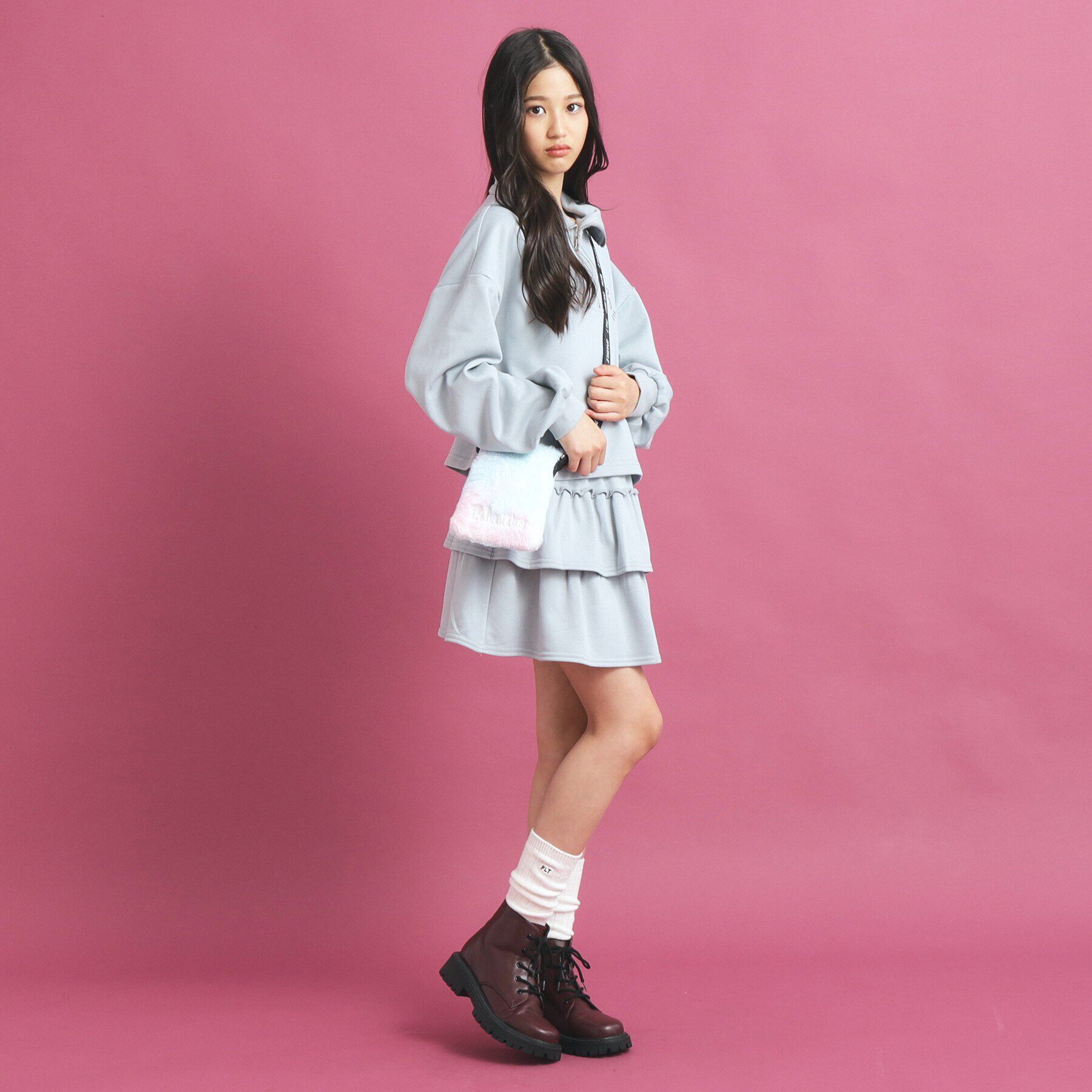 PINK-latte「タテ型ファーショルダー」|ショルダー・メッセンジャー|