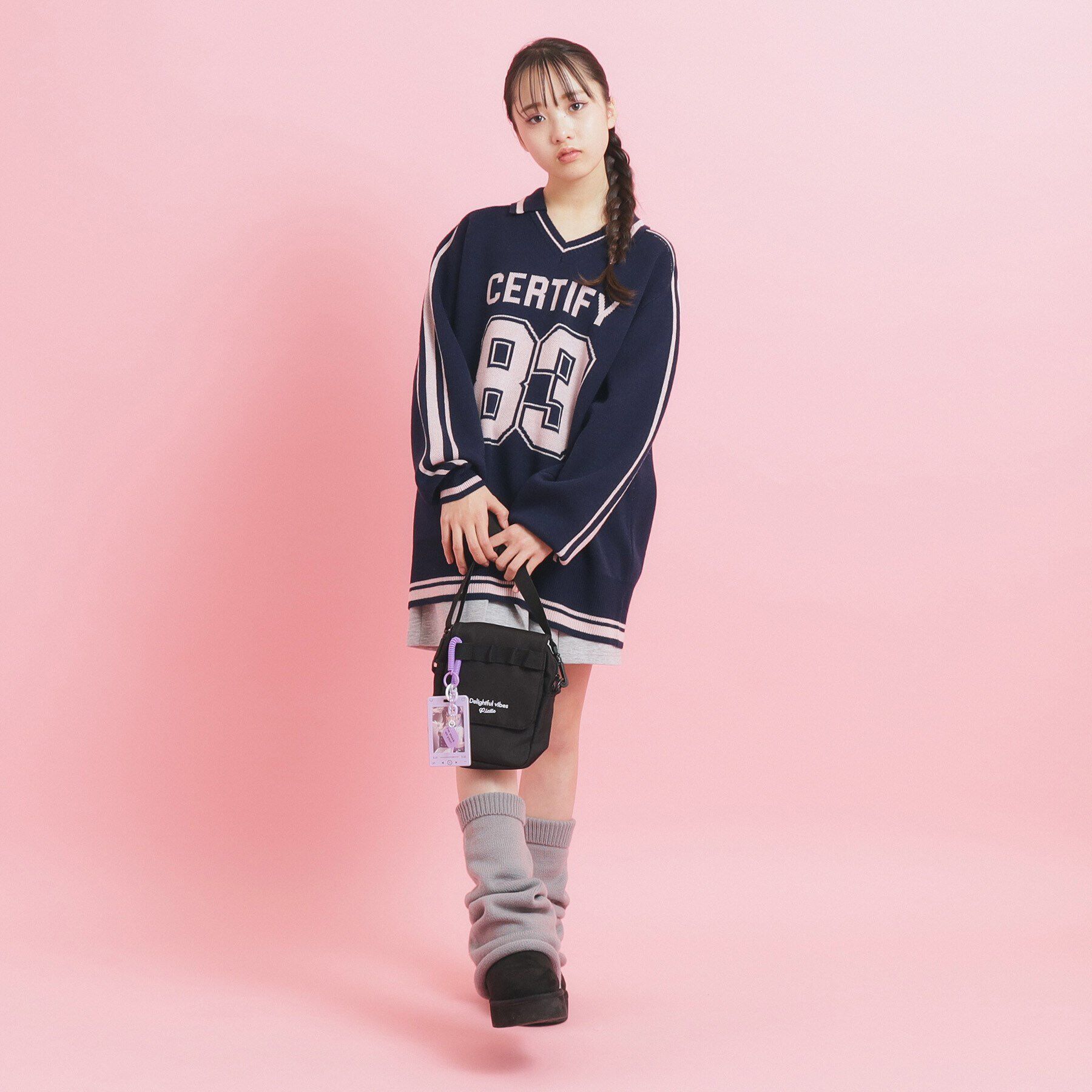 PINK-latte「2ポケ縦型ショルダー」|ショルダー・メッセンジャー|