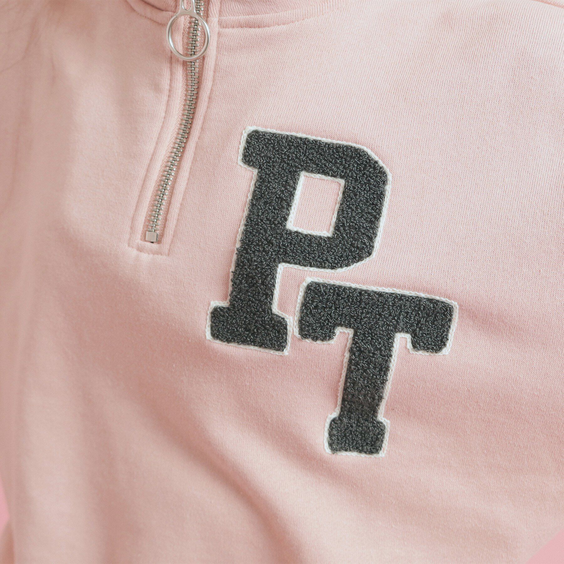 PINK-latte「ハーフジップ刺繍トレーナー」|その他|