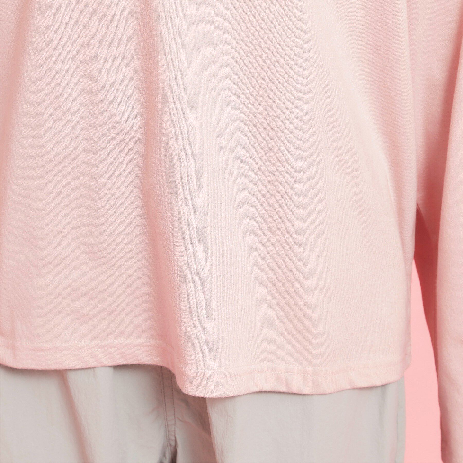 PINK-latte「カレッジフラワーロンT」|Tシャツ・カットソー|