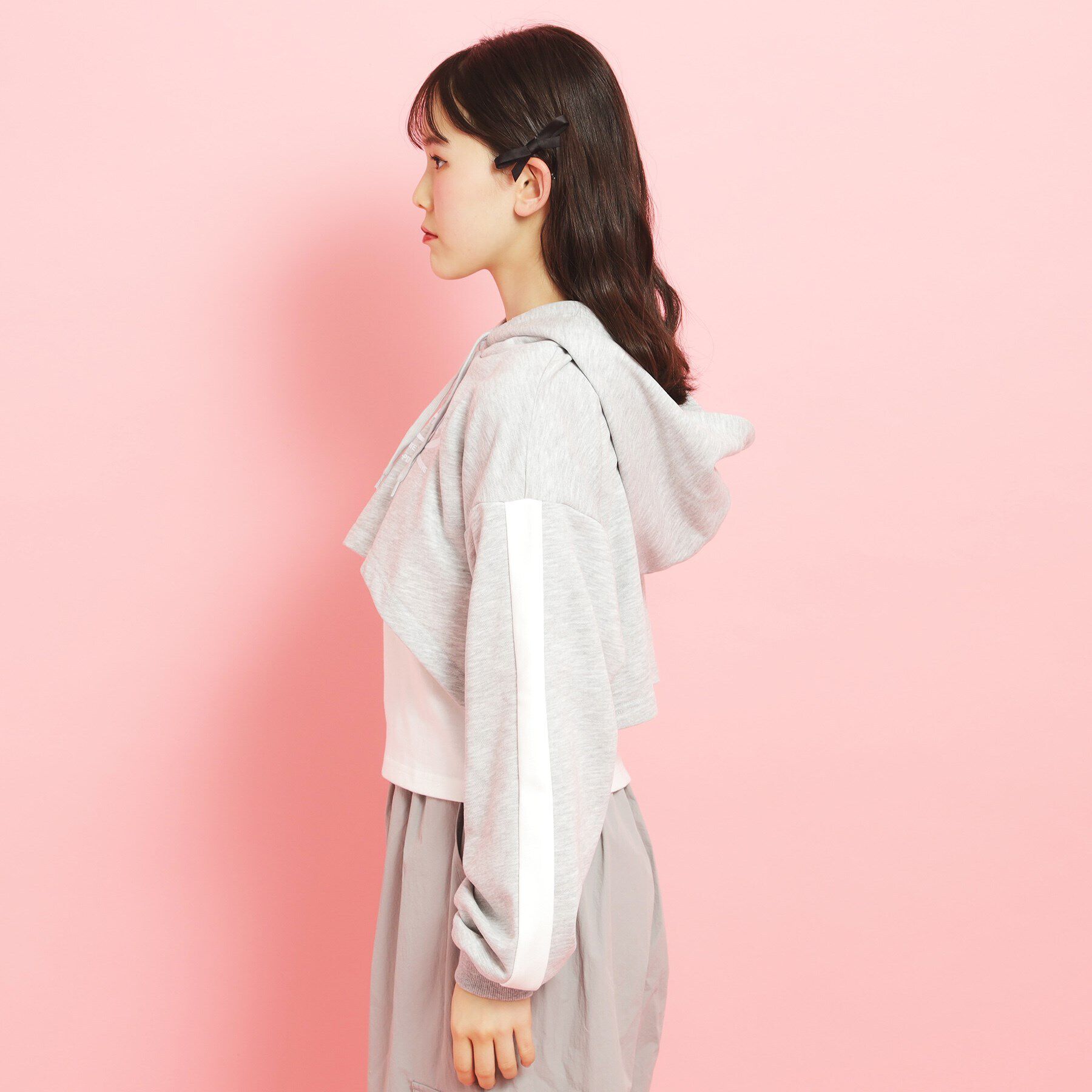 PINK-latte「【セットアイテム】裏毛短丈パーカ＋タンクトップ」|その他|