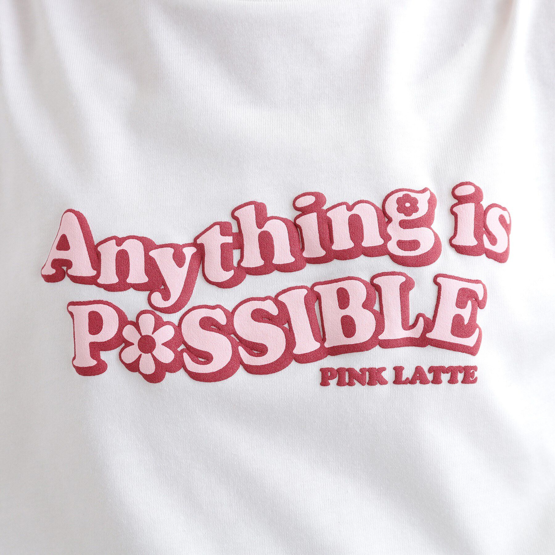 PINK-latte「ロゴ発砲プリントロンT」|Tシャツ・カットソー|