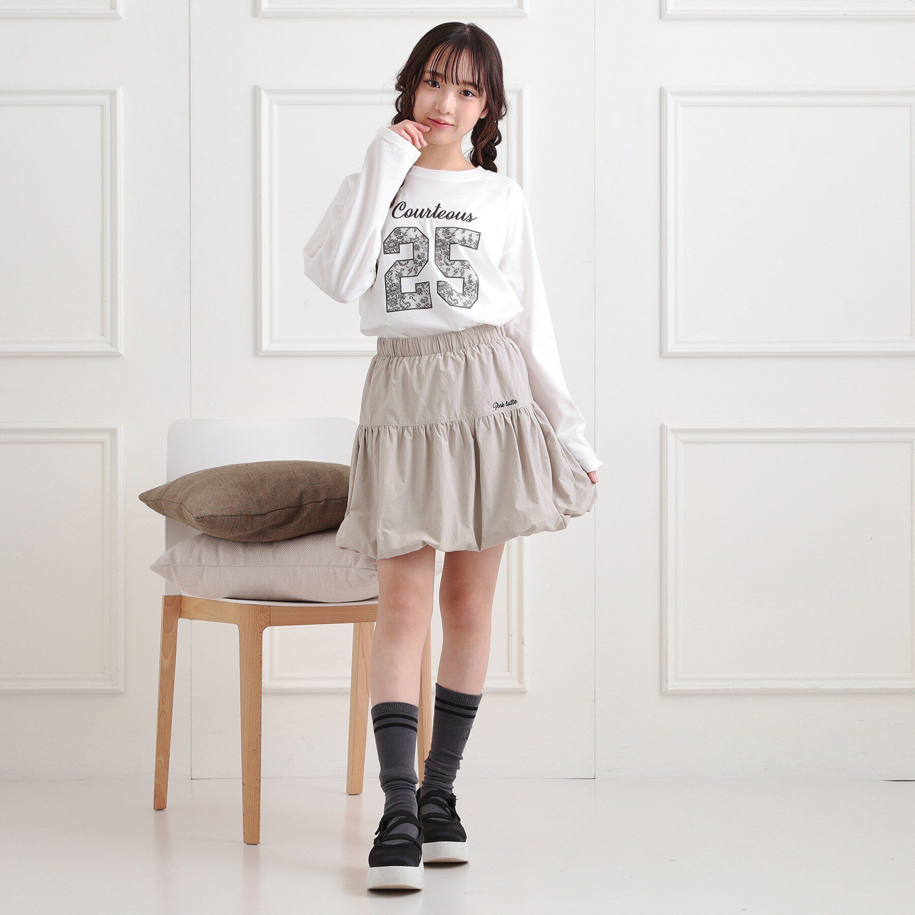 PINK-latte「シンプルバルーンスカート」|スカート|