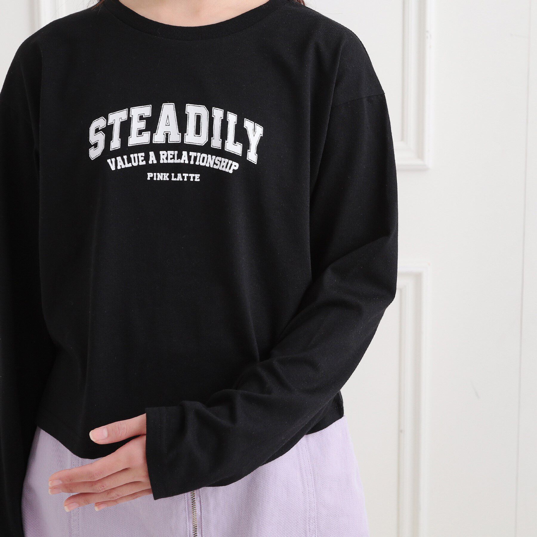 PINK-latte「【セットアイテム】チェックシャツ＋ロンT」|シャツ・ブラウス|