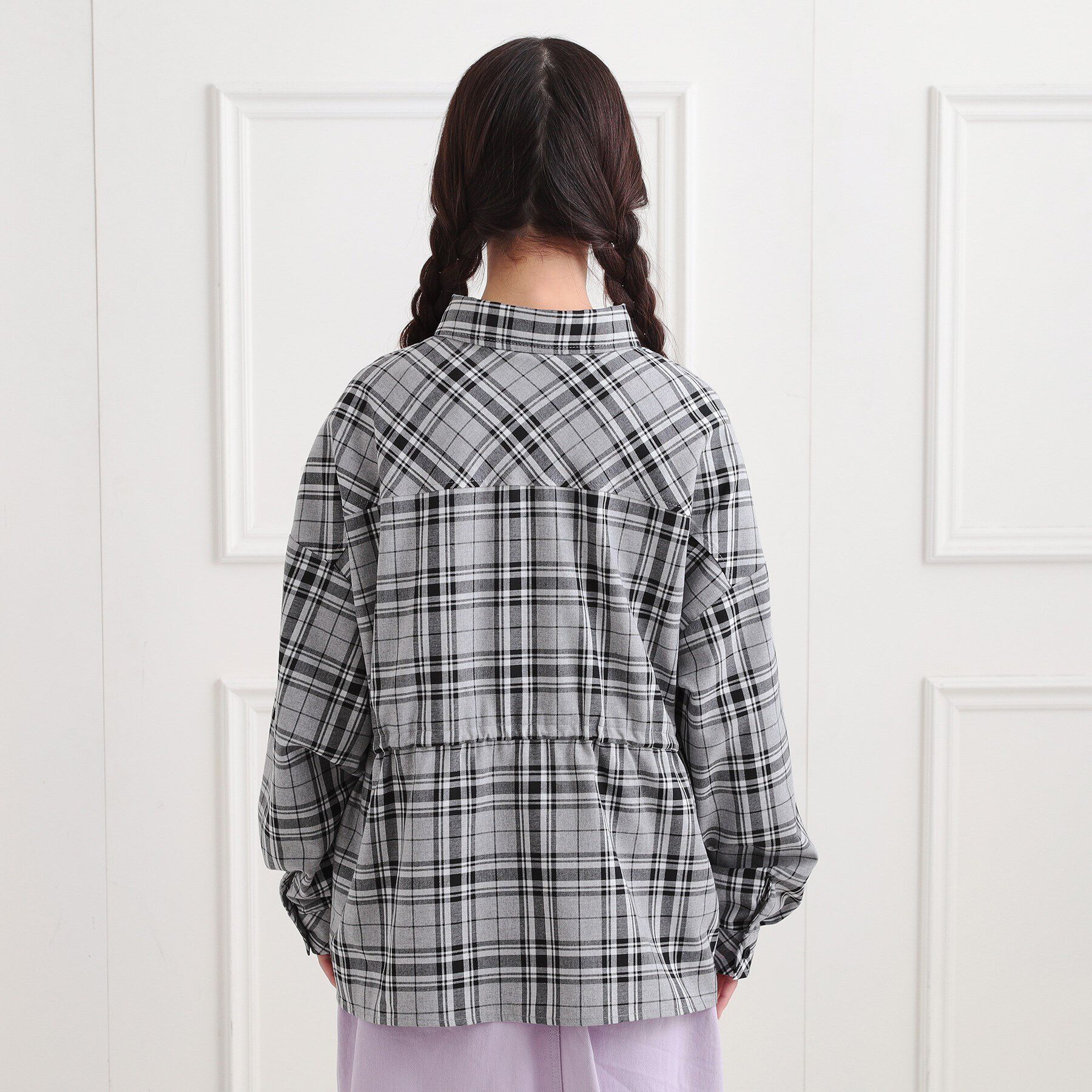 PINK-latte「【セットアイテム】チェックシャツ＋ロンT」|シャツ・ブラウス|