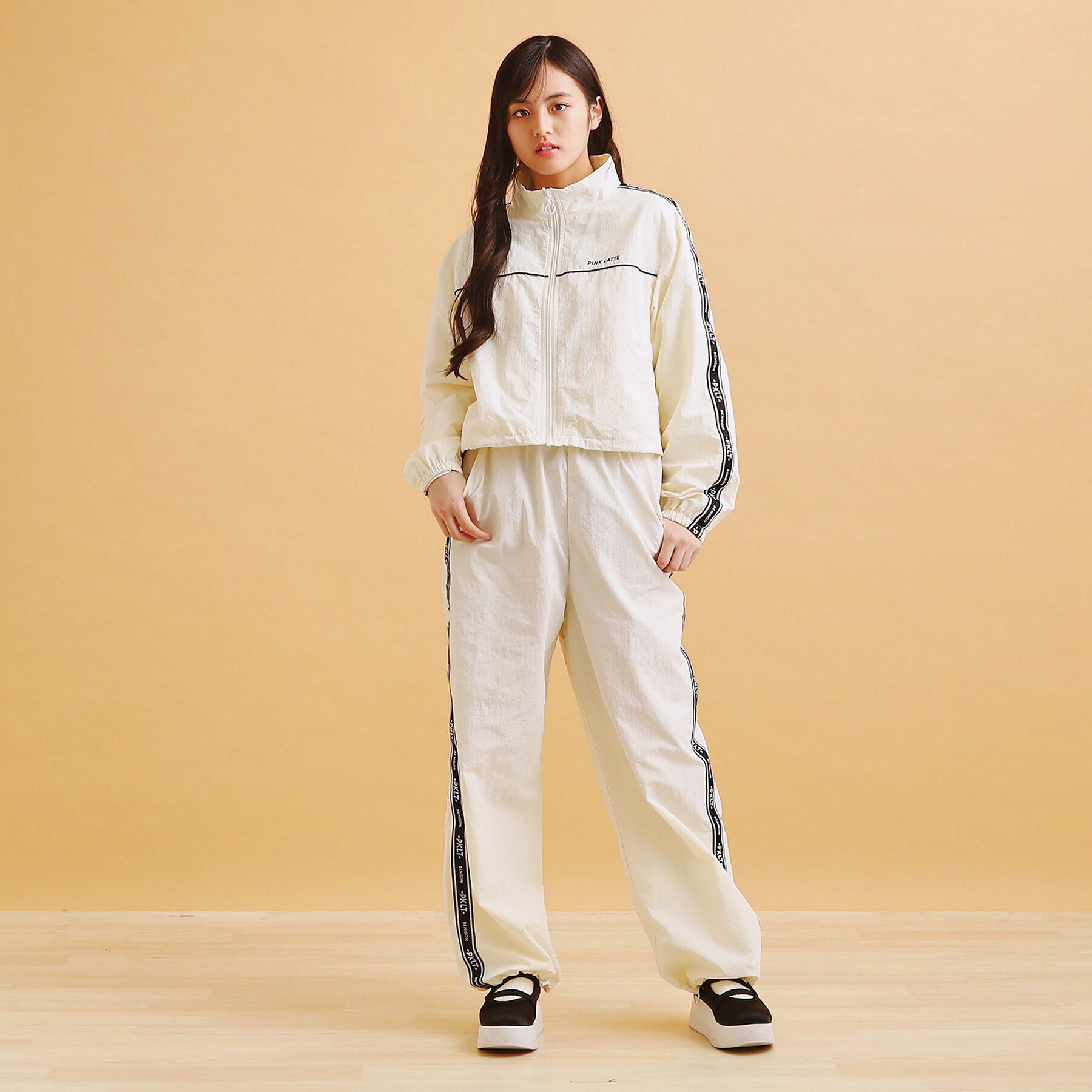 PINK-latte「ロゴラインパラシュートパンツ」|その他|