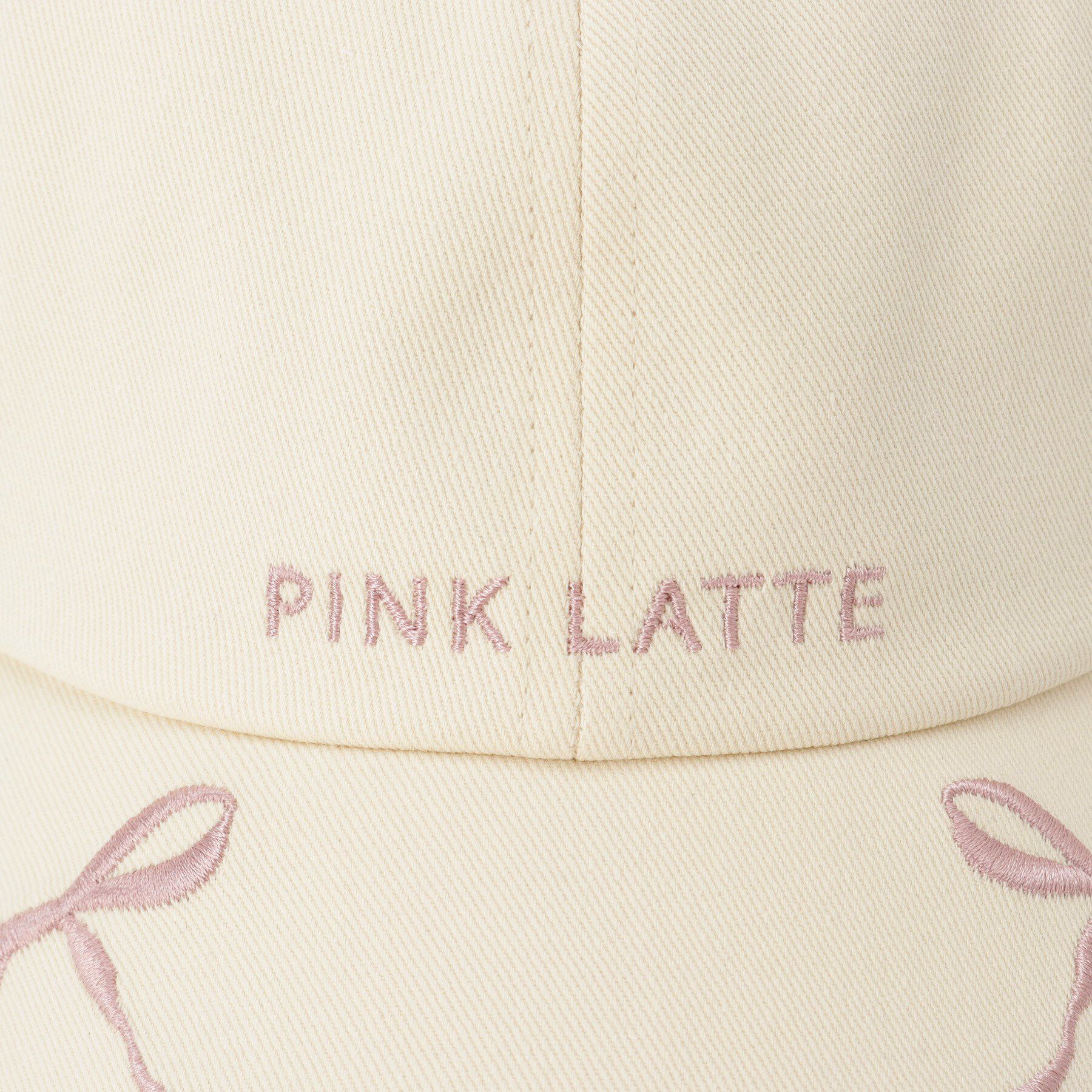 PINK-latte「リボン刺繍キャップ」|キャップ・キャスケット|