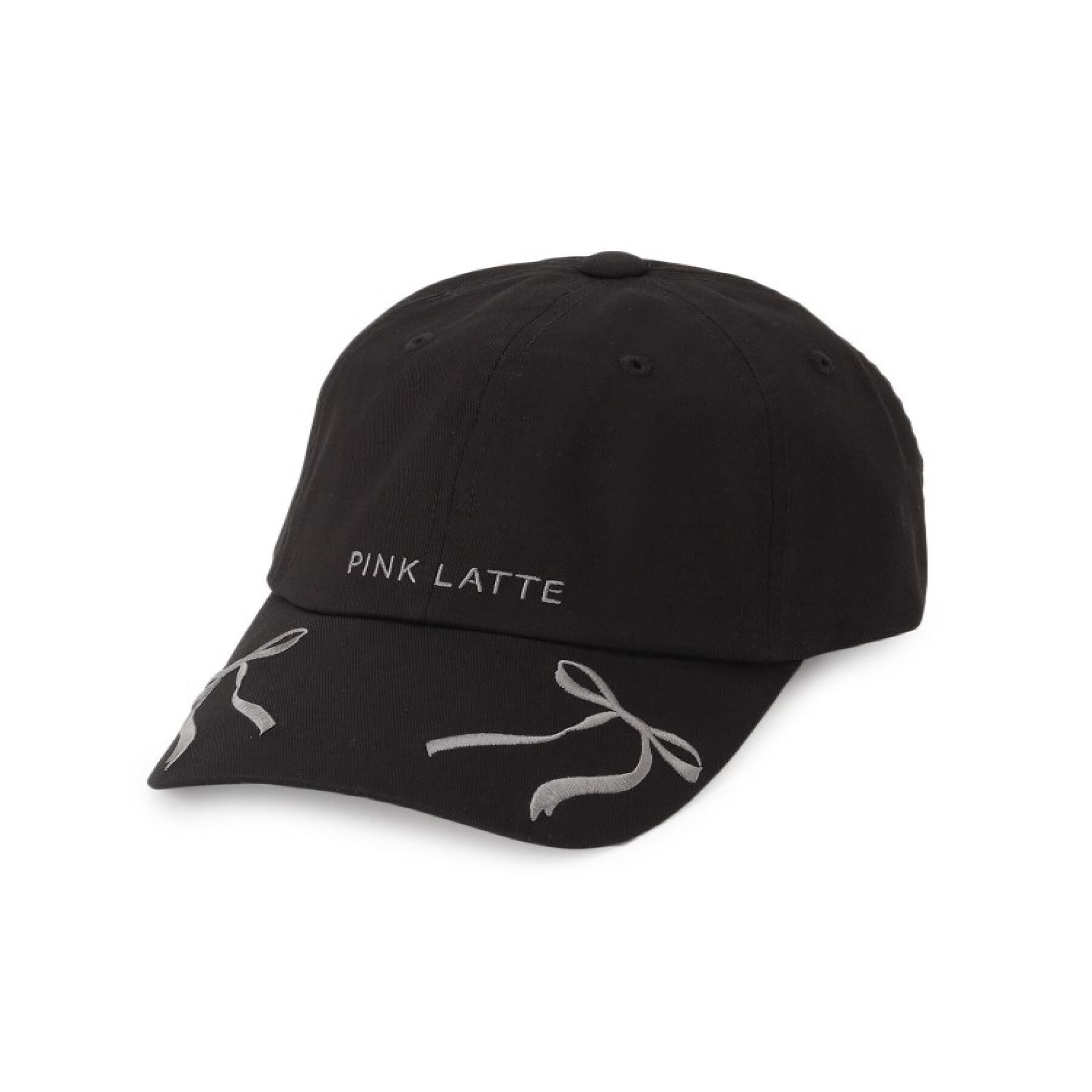 PINK-latte「リボン刺繍キャップ」|キャップ・キャスケット|