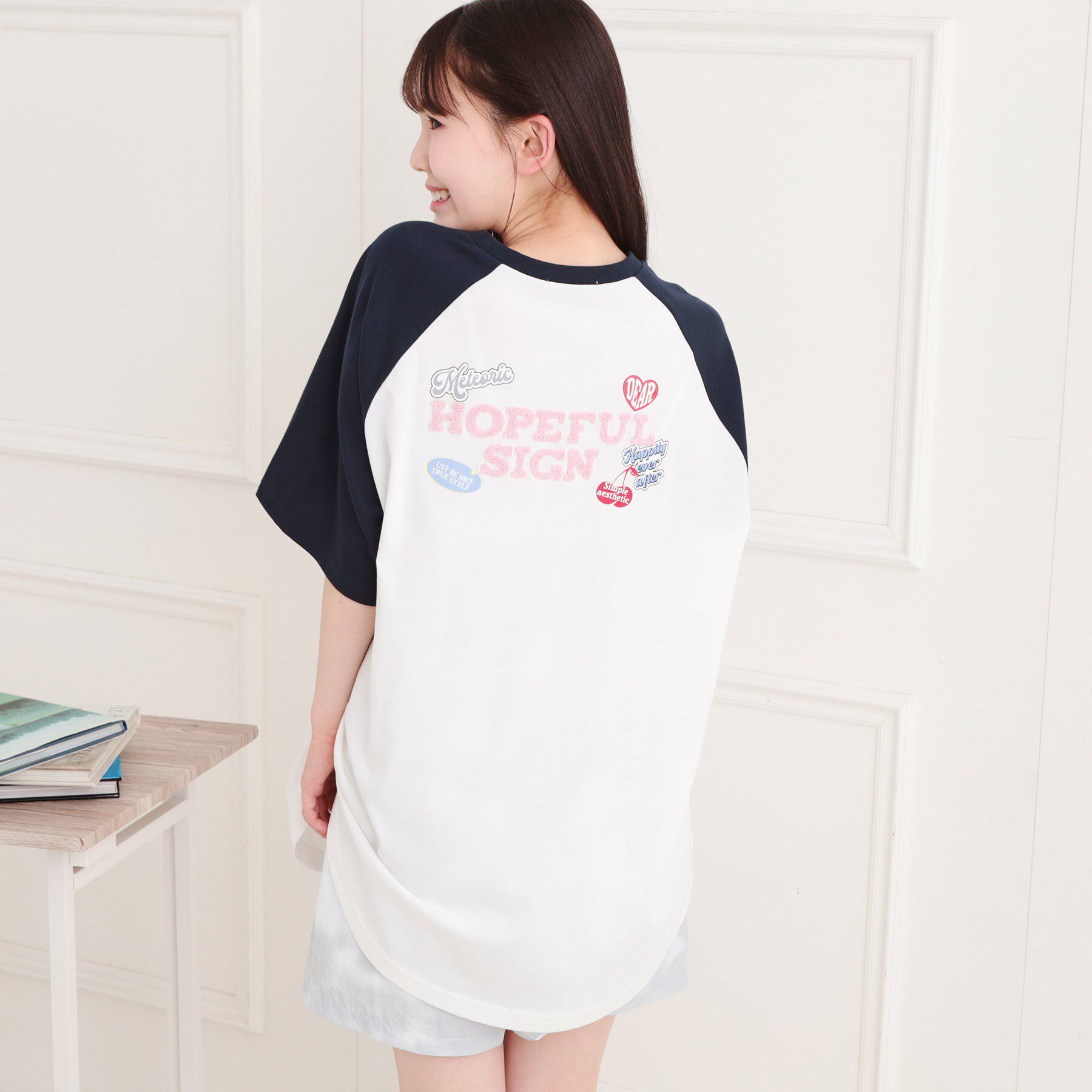 PINK-latte「ワッペン風チュニックTシャツ」|チュニック|