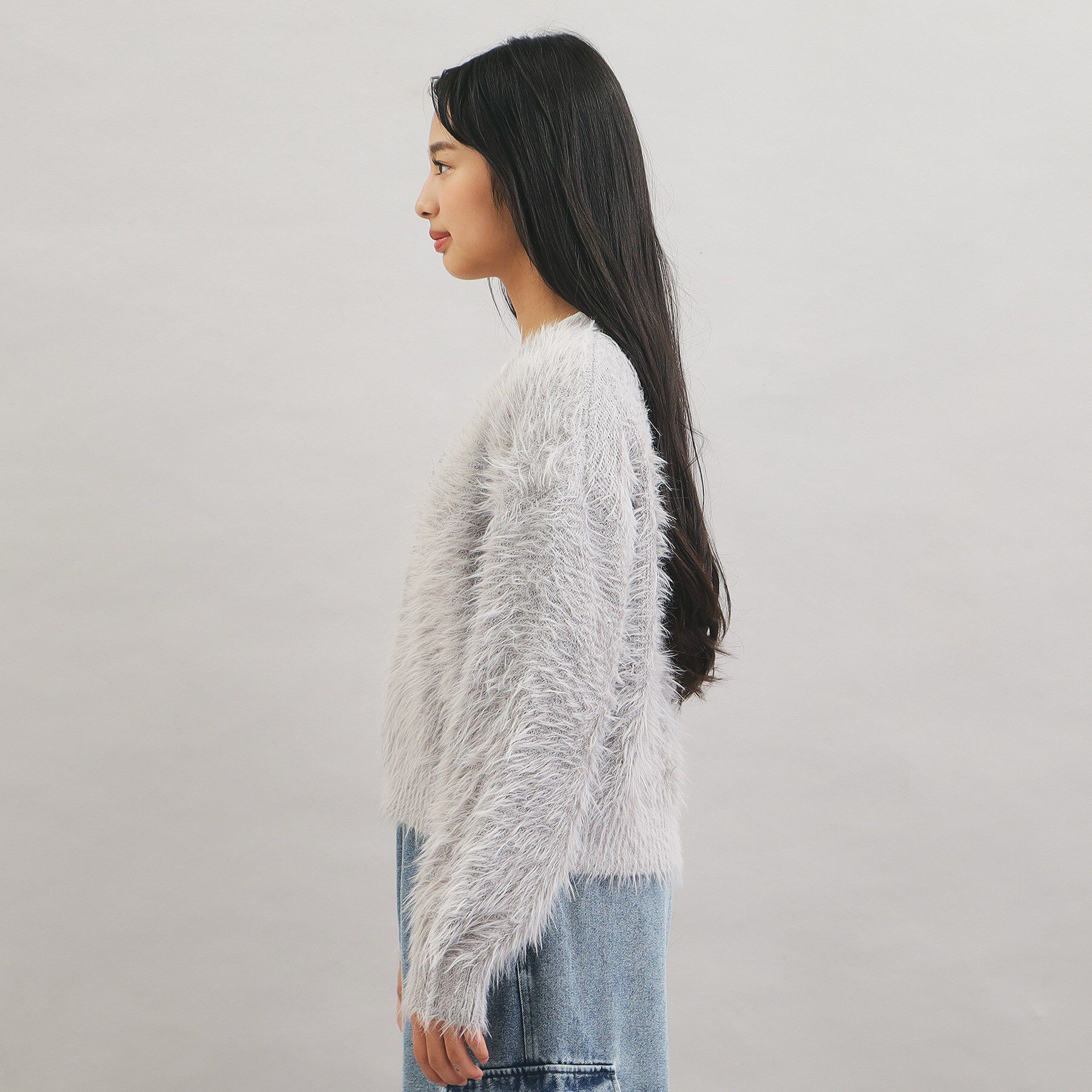 PINK-latte「ウォッシャブルロゴシャギーニットカーディガン」|カーディガン|