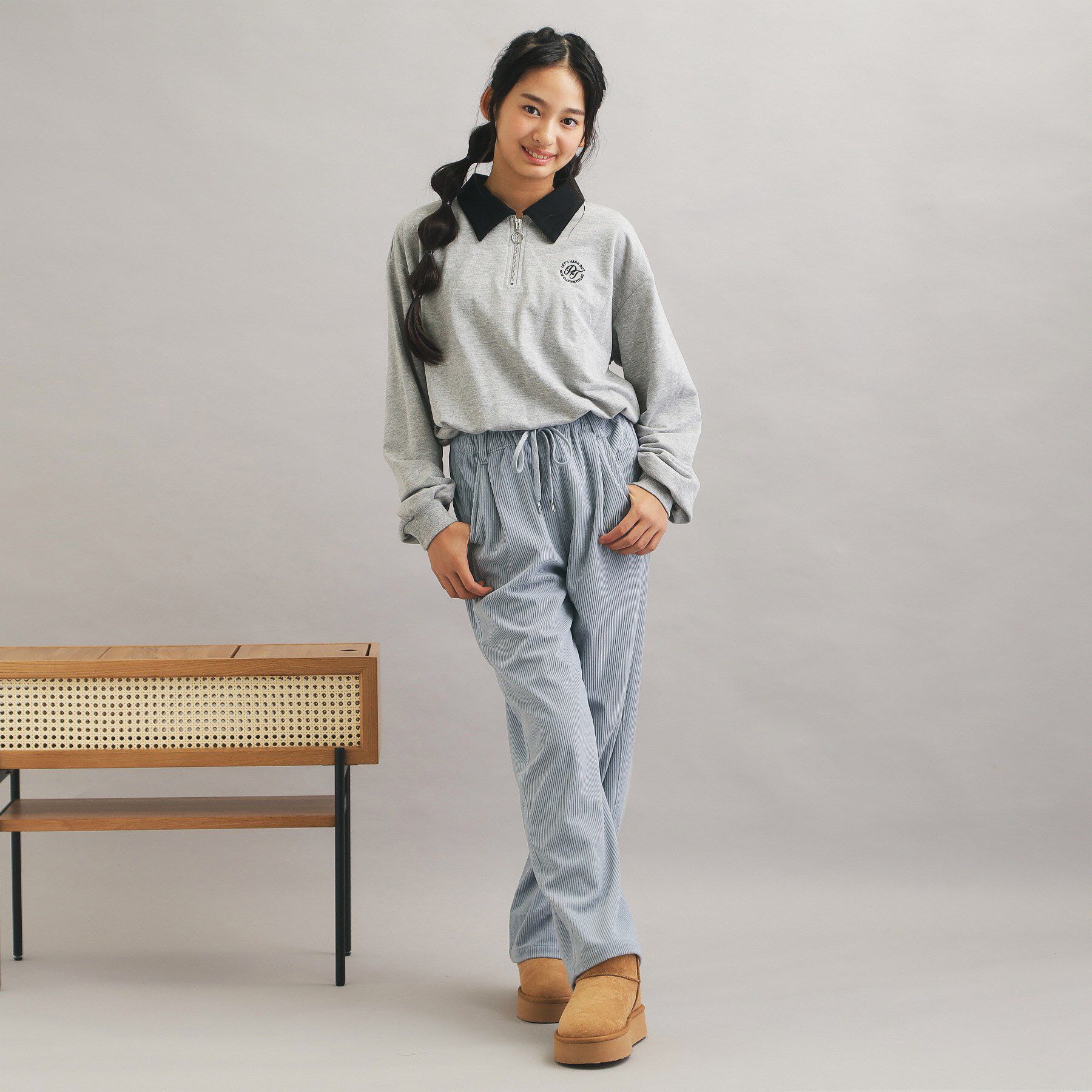 PINK-latte「コーデュロイイージーロングパンツ」|その他|