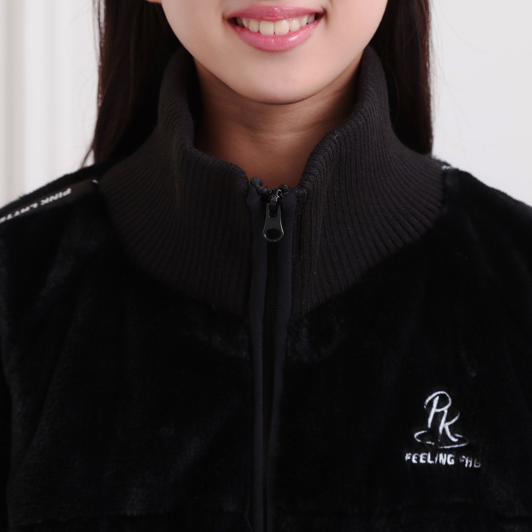 PINK-latte「フェイクファーリブハイネックブルゾン」|ブルゾン・スタジャン|