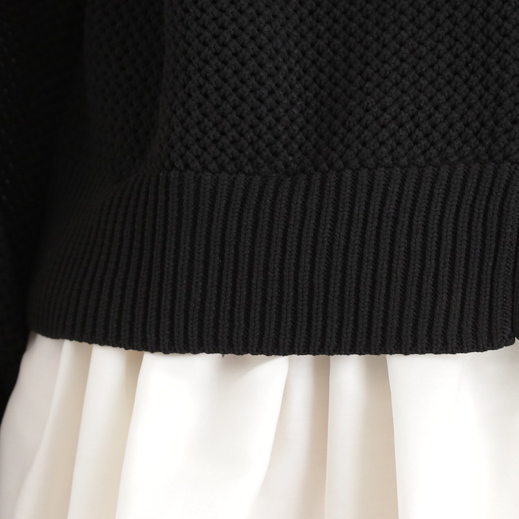 THE SHOP TK「布帛ドッキングメッシュカーデ」|カーディガン|