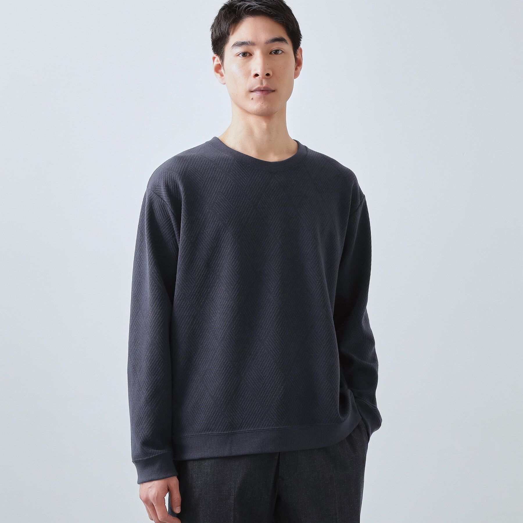 THE SHOP TK「ジャガードリンクススウエット」|パーカー|ネイビー(094)