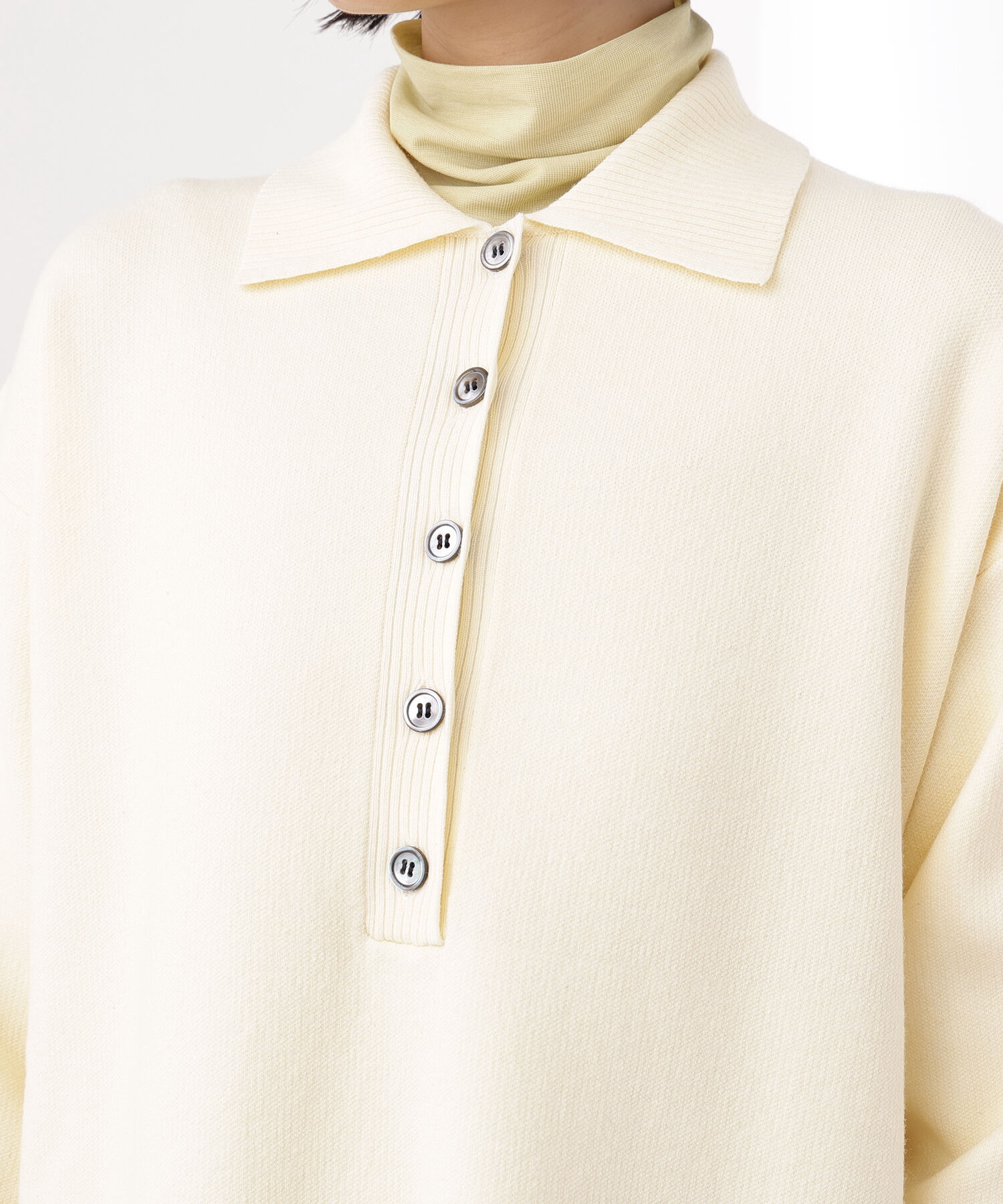  「スキッパーネックニットワンピース」|スカート|