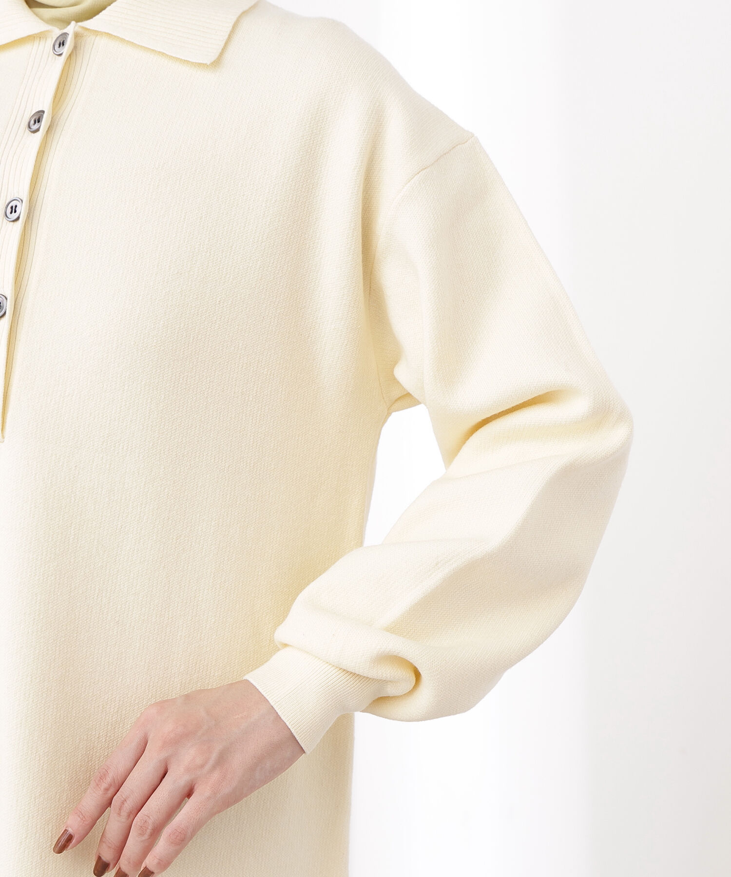  「スキッパーネックニットワンピース」|スカート|