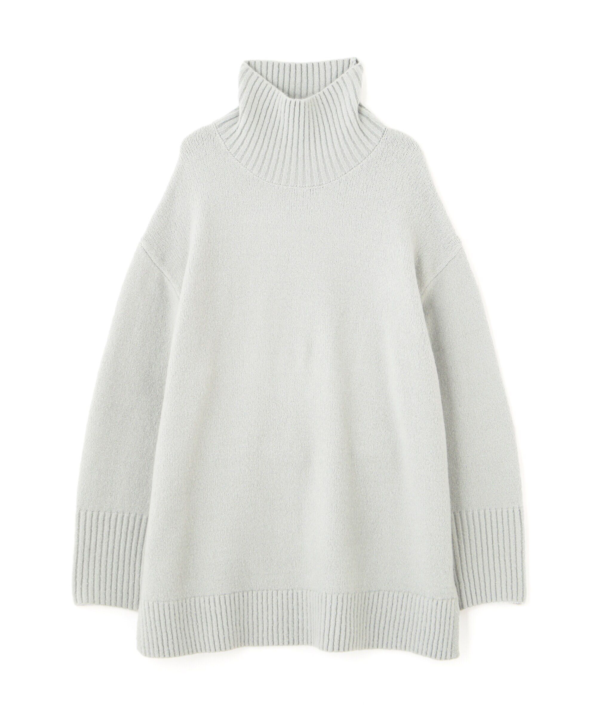  「ブークレハイネックチュニックニット」|ニット・セーター|