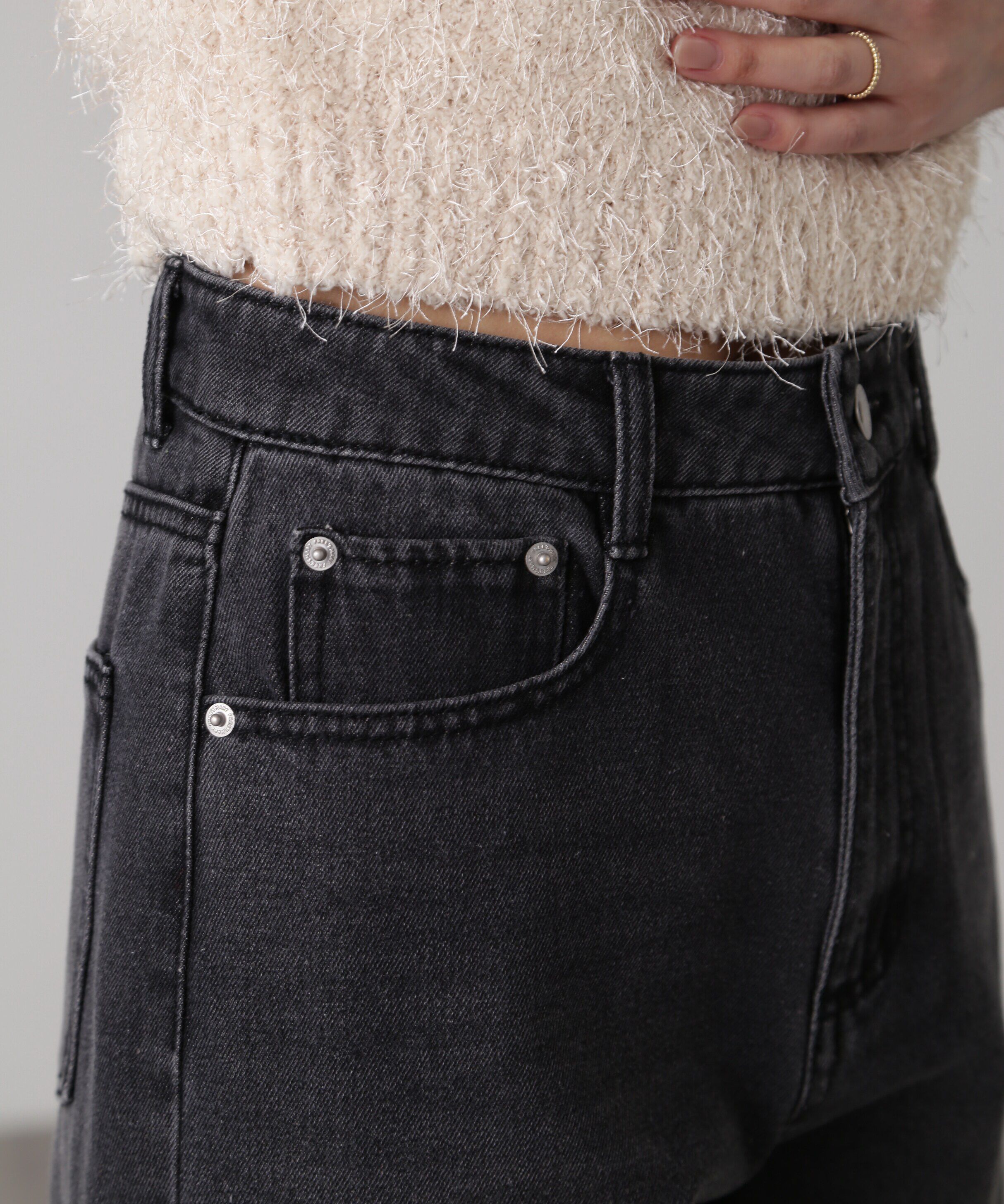  「[低身長サイズ/Sシリーズ]ニーカットストレートデニムパンツ」|その他|