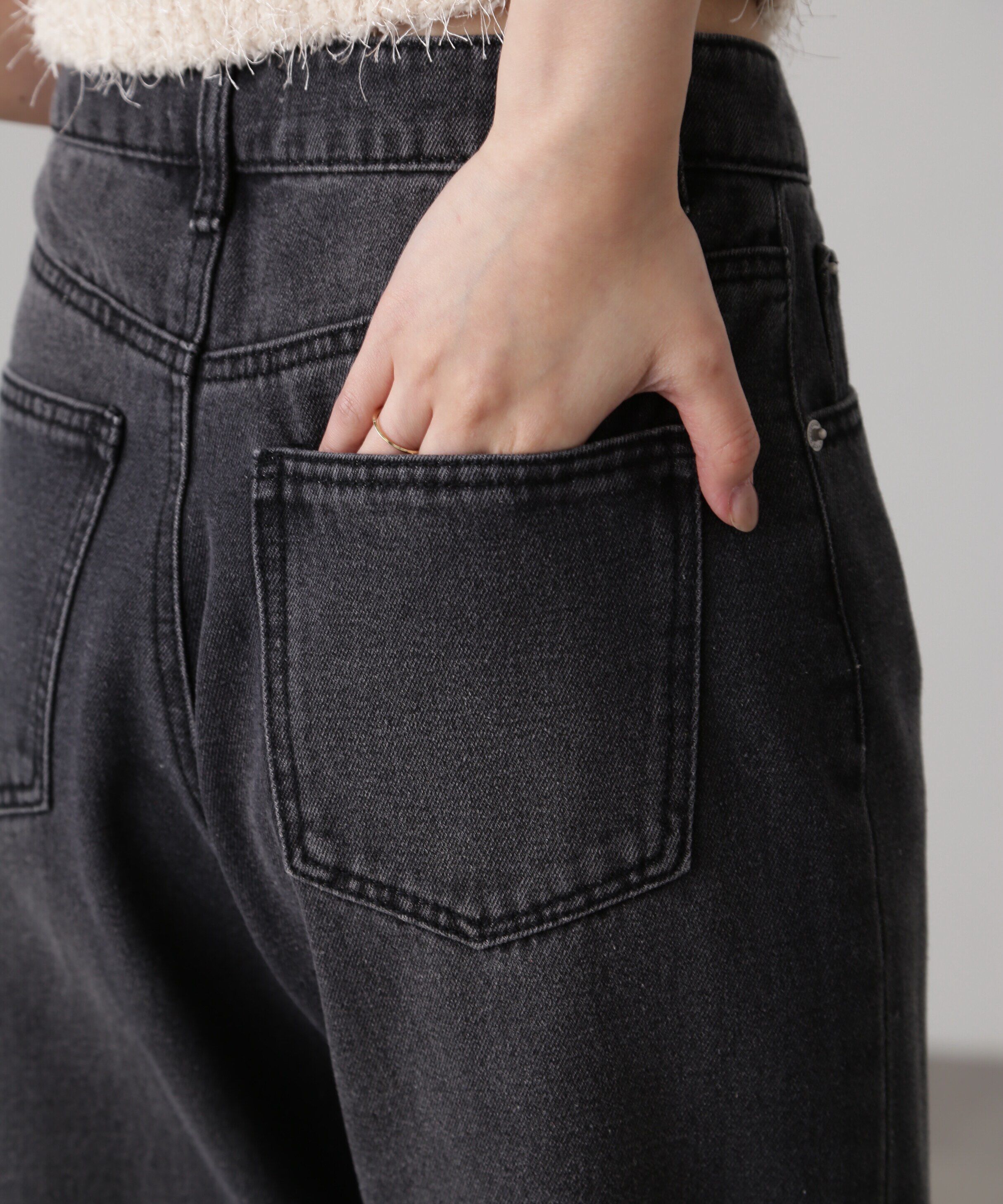  「[低身長サイズ/Sシリーズ]ニーカットストレートデニムパンツ」|その他|