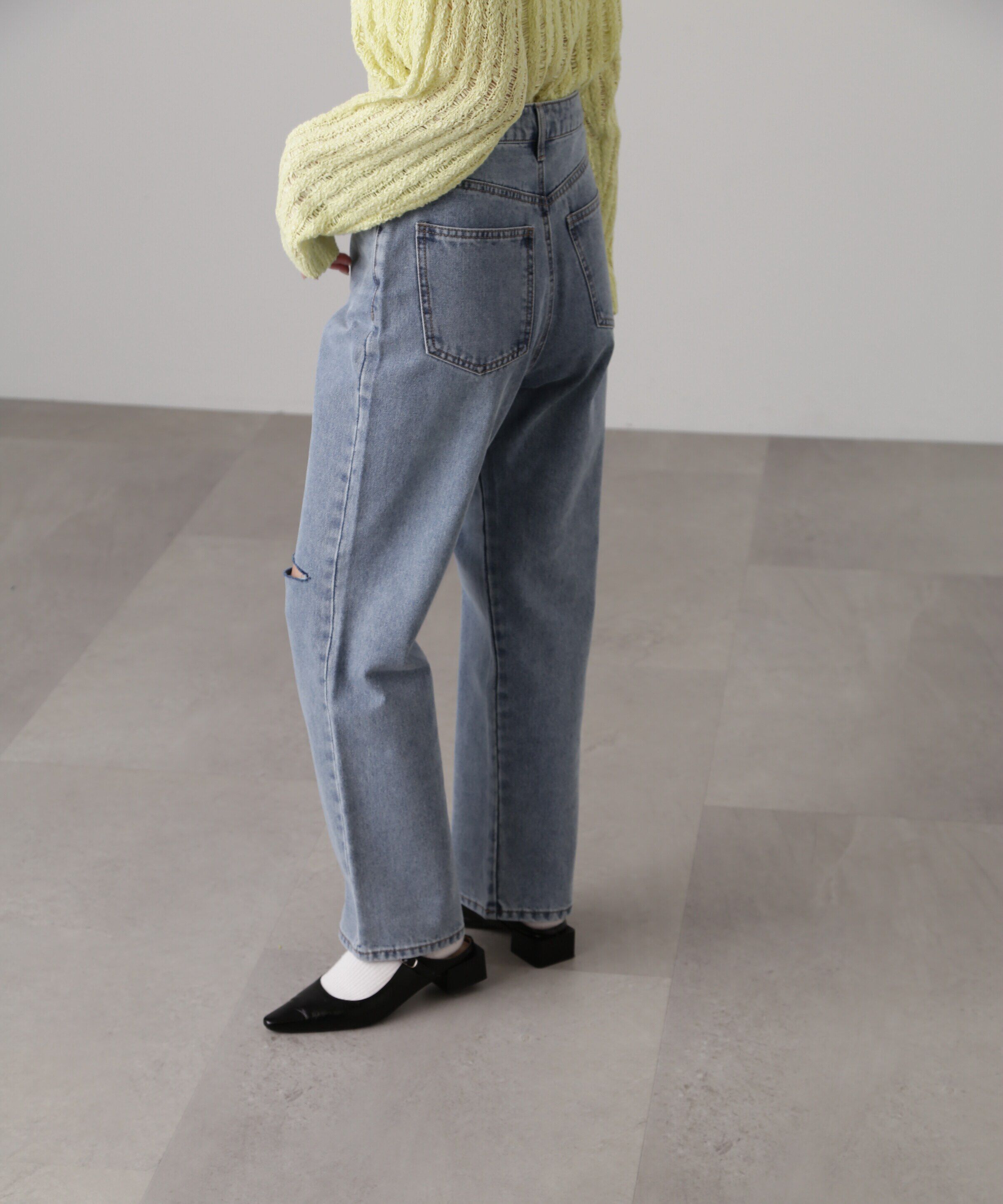  「[低身長サイズ/Sシリーズ]ニーカットストレートデニムパンツ」|その他|