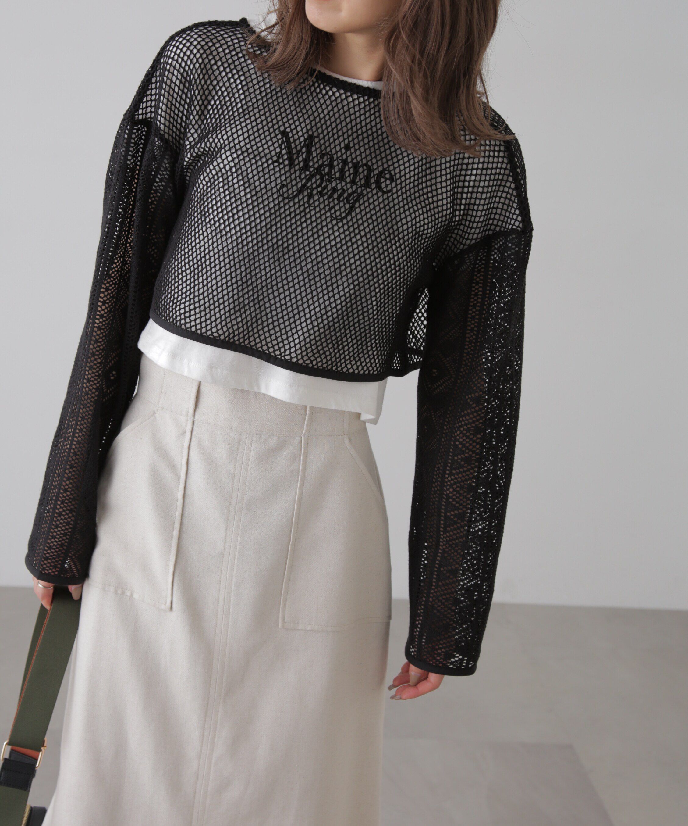  「前後2wayダブルリボンメッシュカーディガン」|シャツ・ブラウス|