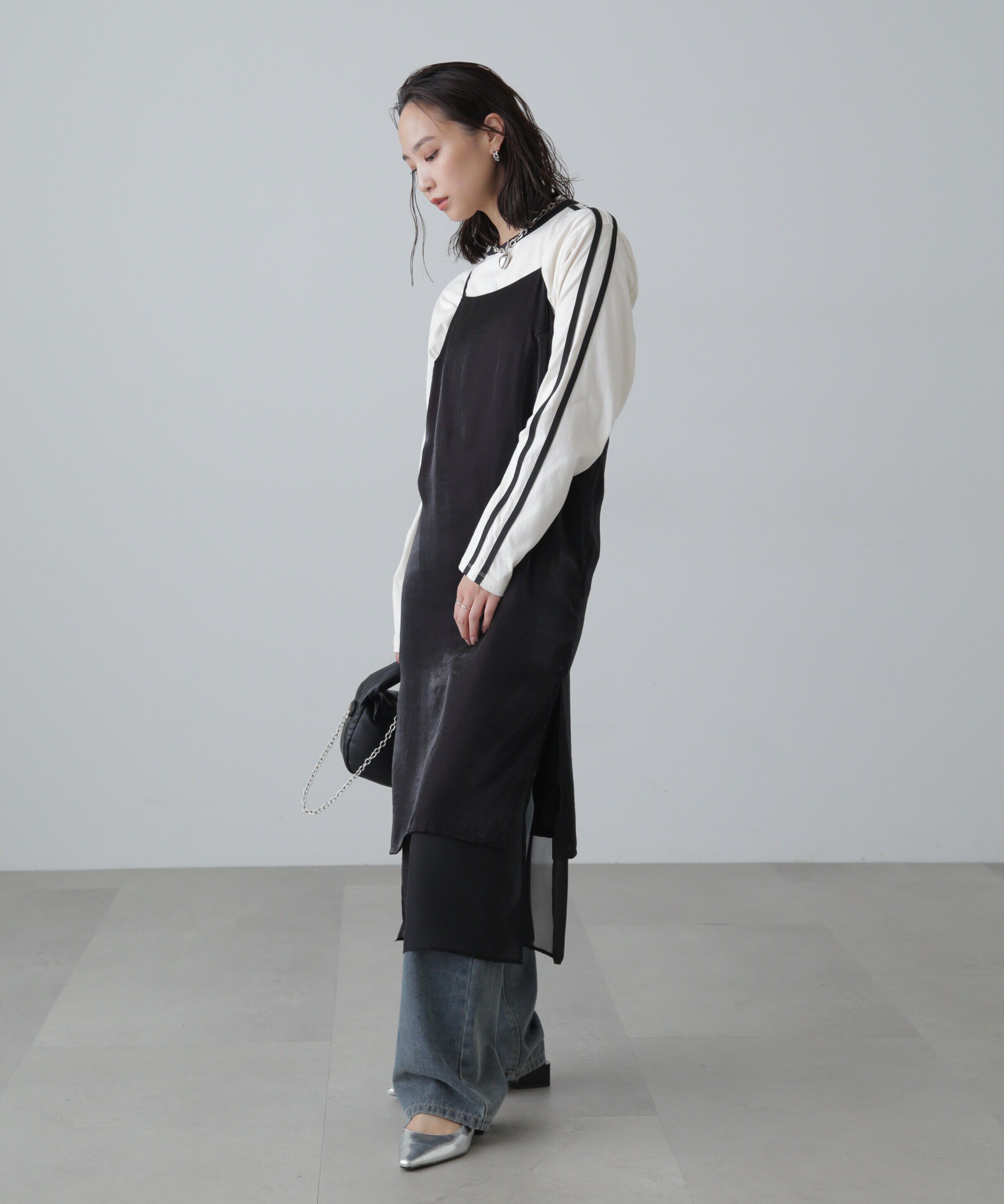  「サイドラインロングTシャツ」|Tシャツ・カットソー|