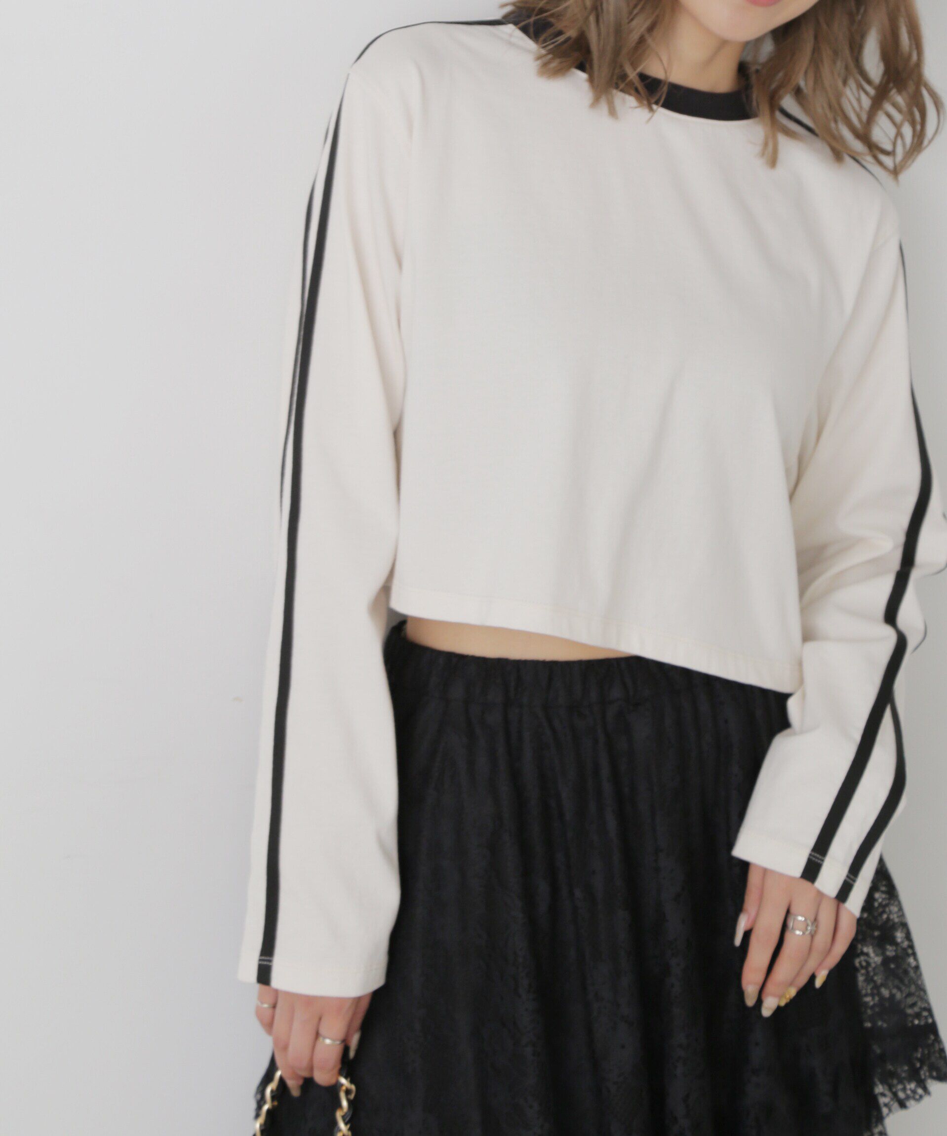  「サイドラインロングTシャツ」|Tシャツ・カットソー|