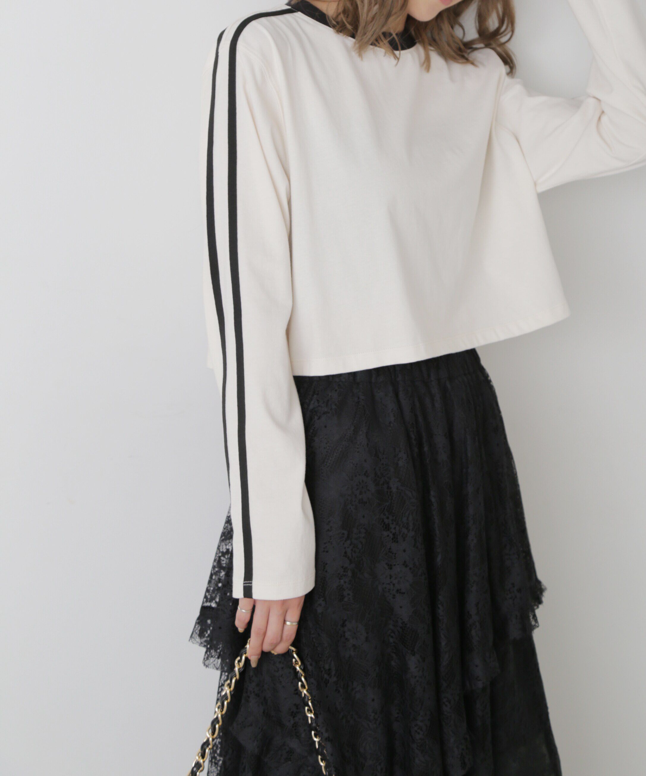  「サイドラインロングTシャツ」|Tシャツ・カットソー|