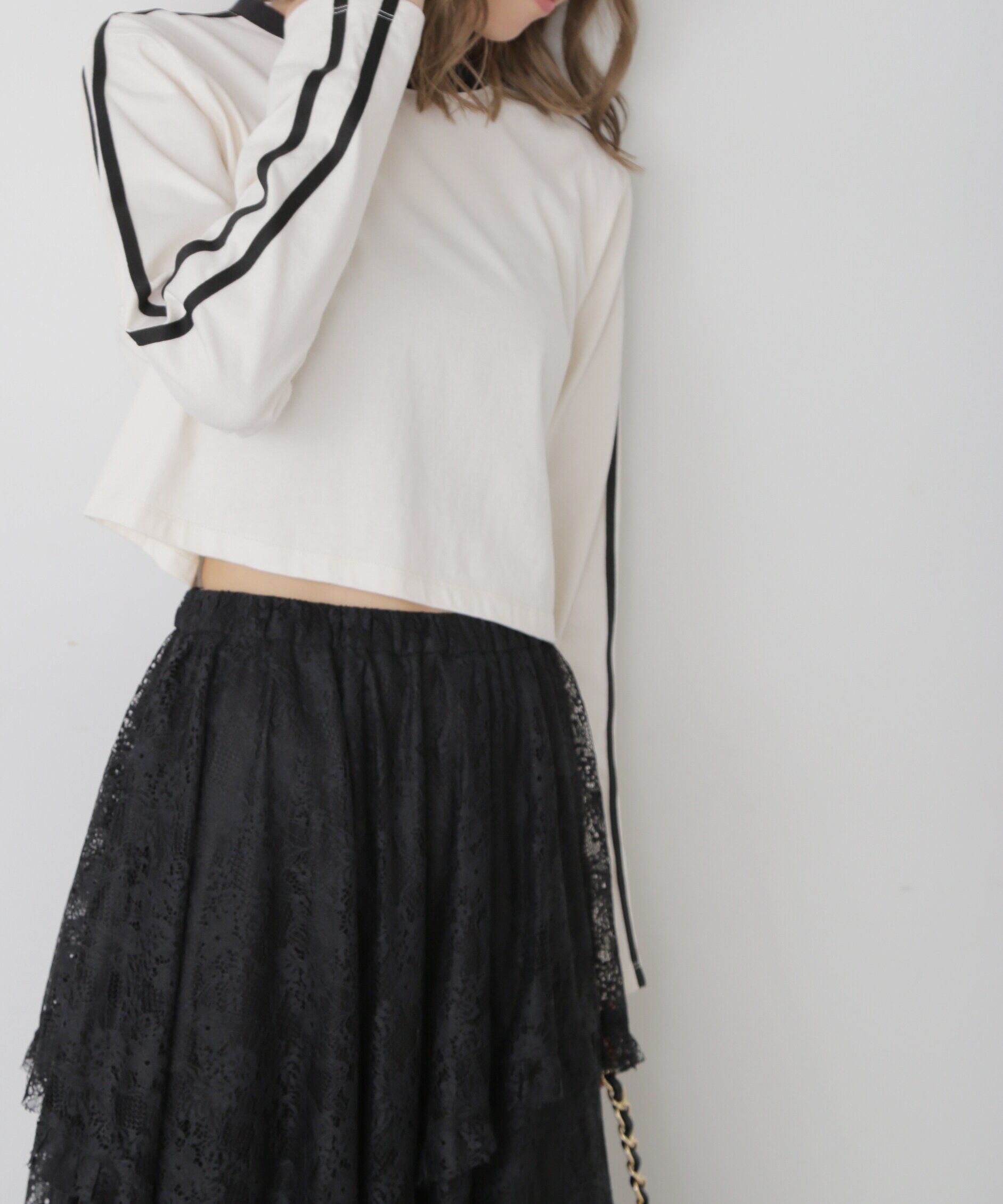  「サイドラインロングTシャツ」|Tシャツ・カットソー|