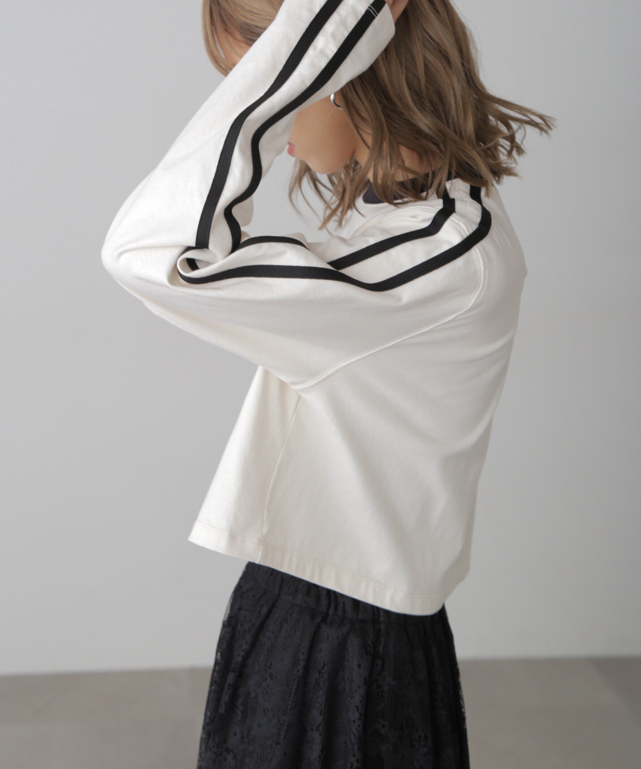  「サイドラインロングTシャツ」|Tシャツ・カットソー|