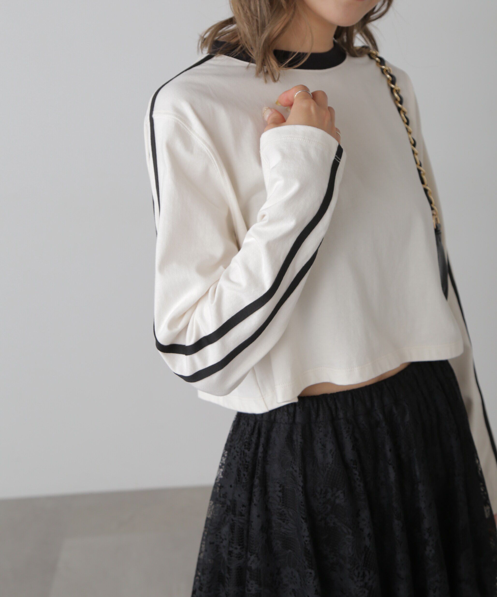  「サイドラインロングTシャツ」|Tシャツ・カットソー|