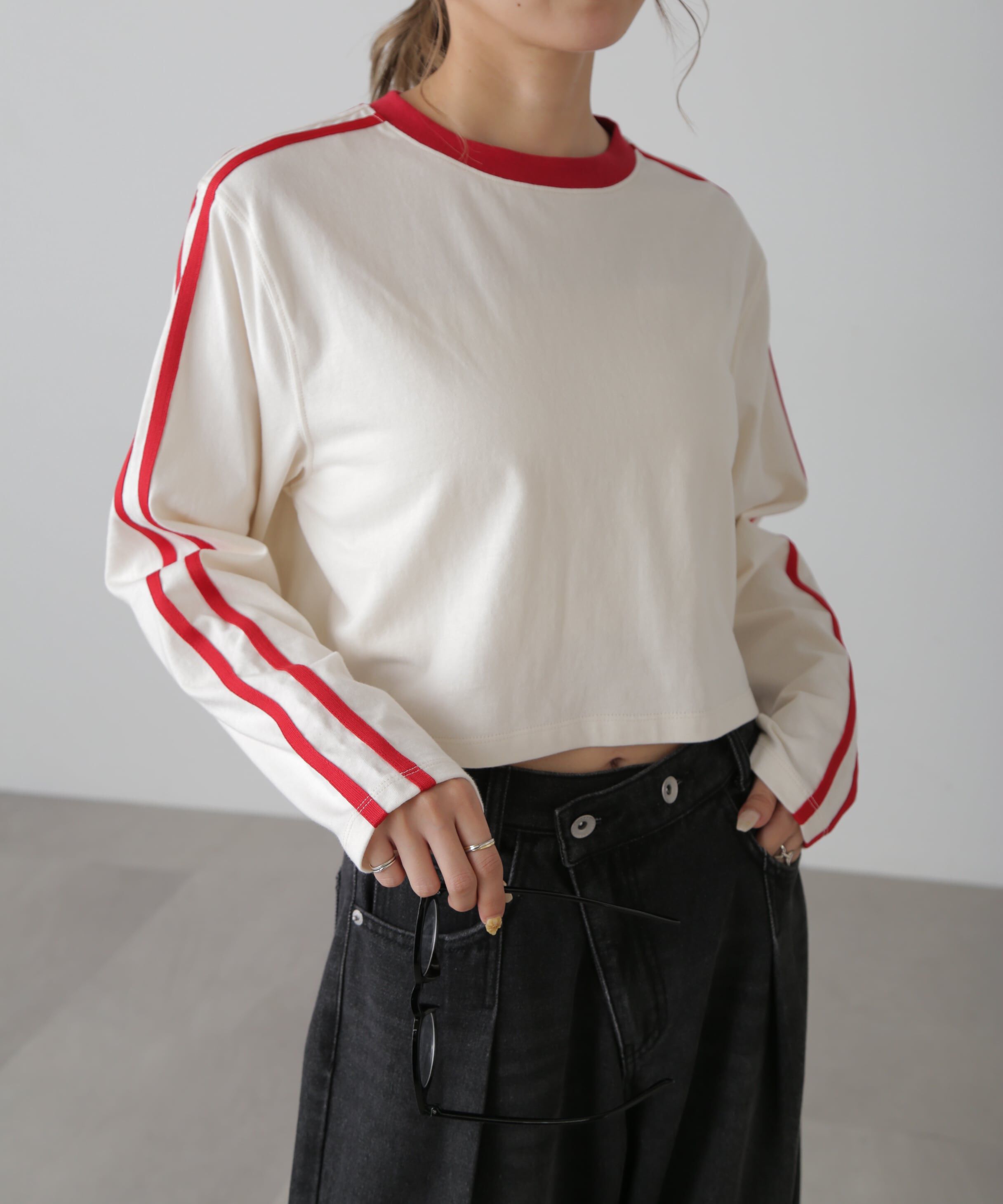  「サイドラインロングTシャツ」|Tシャツ・カットソー|