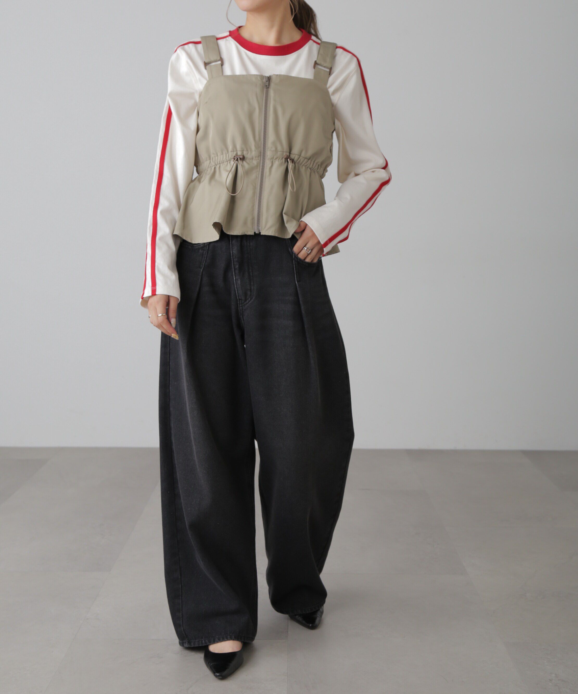  「サイドラインロングTシャツ」|Tシャツ・カットソー|