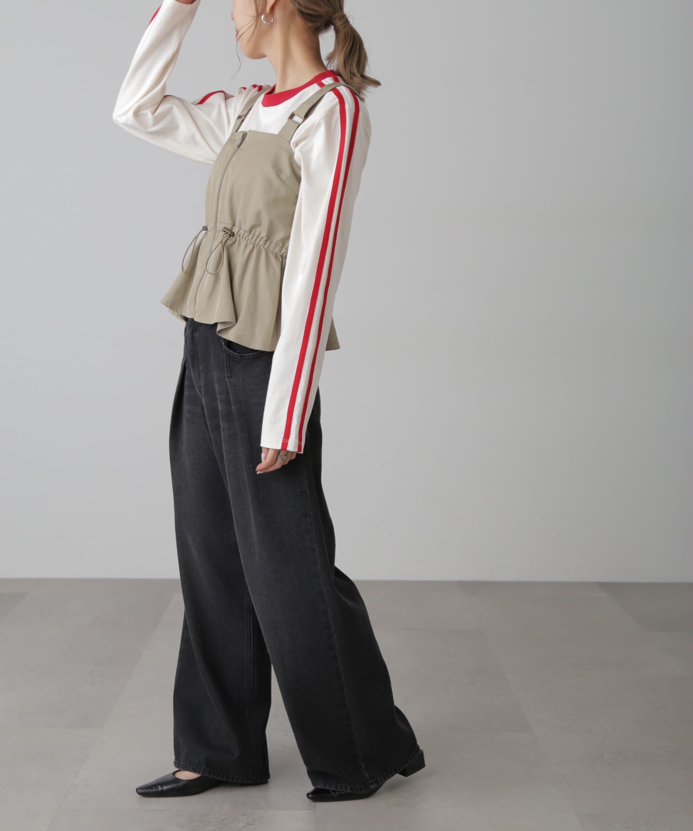  「サイドラインロングTシャツ」|Tシャツ・カットソー|