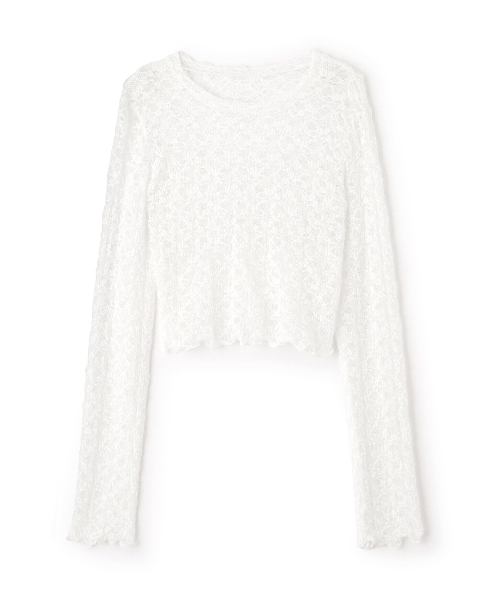  「ショート丈レーストップス」|Tシャツ・カットソー|